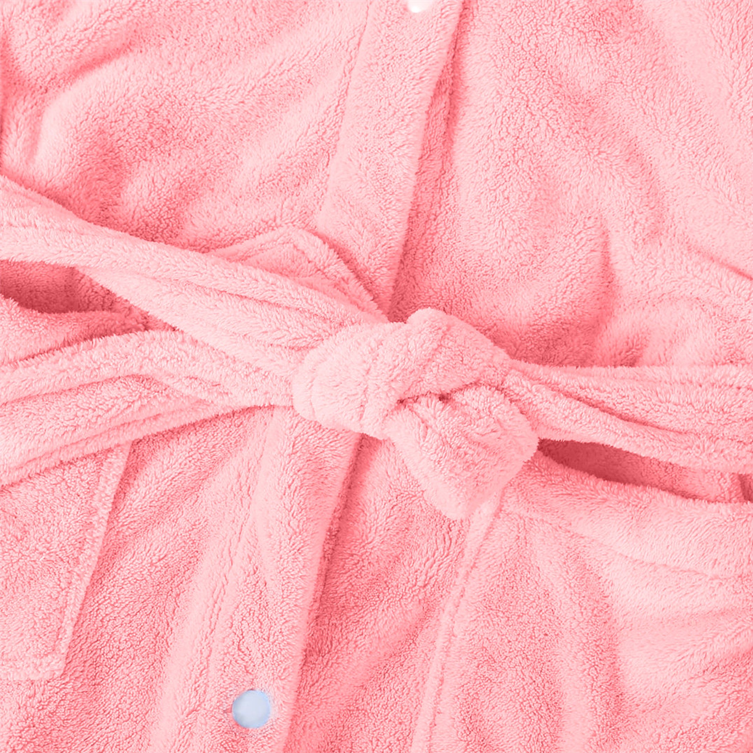 HOUSSE Bunny Kids Unisex Coral Fleece Hooded Bathrobe| 360 GSM Soft, Thick with Hoodie And Belt & Cute Ears | Highly Absorbent, Lightweight & Warm | 75 cm | 08-12 Years