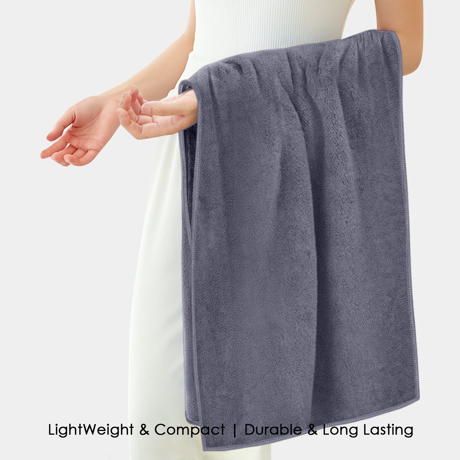 HOUSSE Premium Microfiber Bath Towel - Extra Large 60x120cm Quick Dry Towels for Kids | Super Soft Plush 550 GSM | Ultra Absorbent for Home Swimming Sports Travel