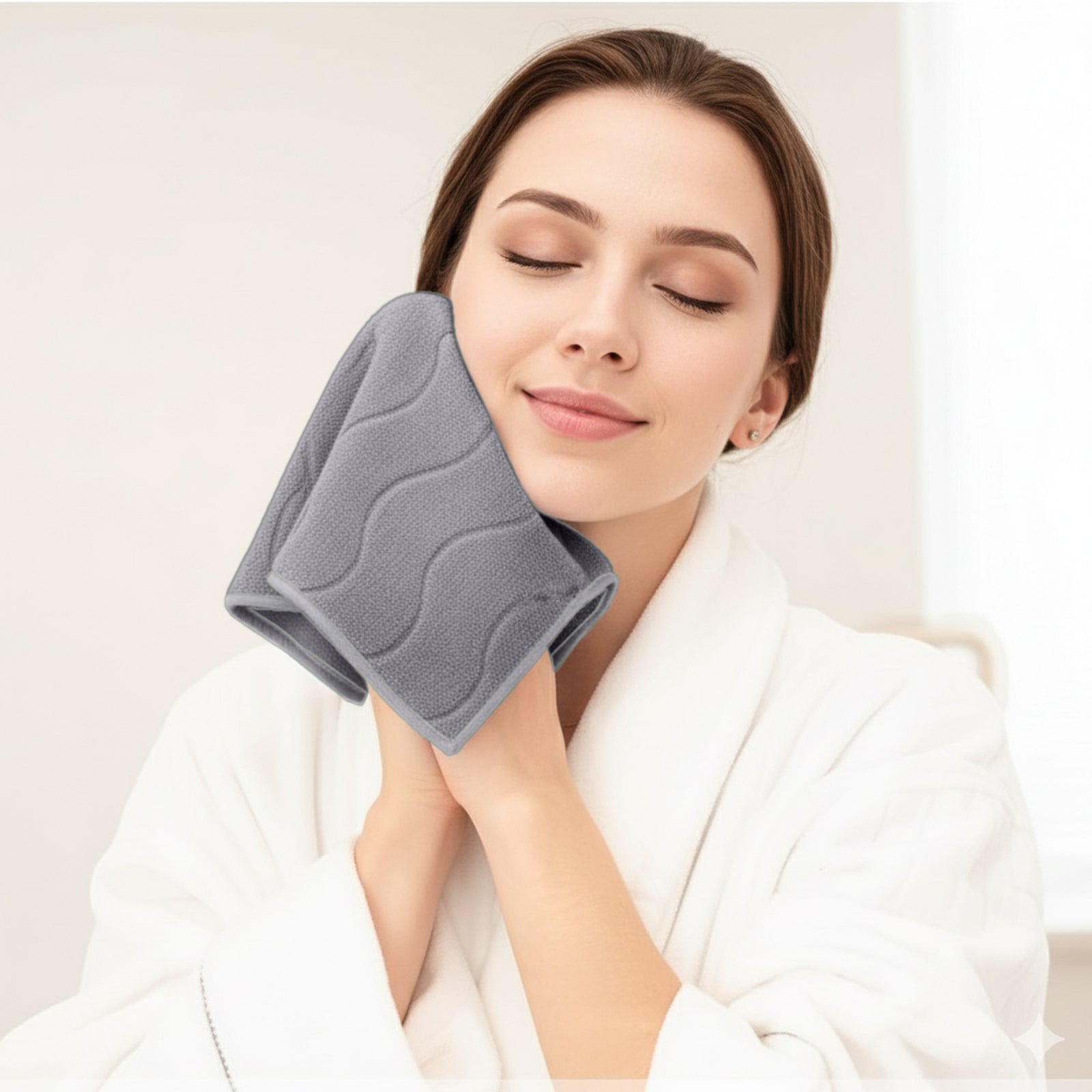 HOUSSE Microfiber Face Towel – Super Soft & Quick-Drying Coral Fleece, 30 x 30 cm