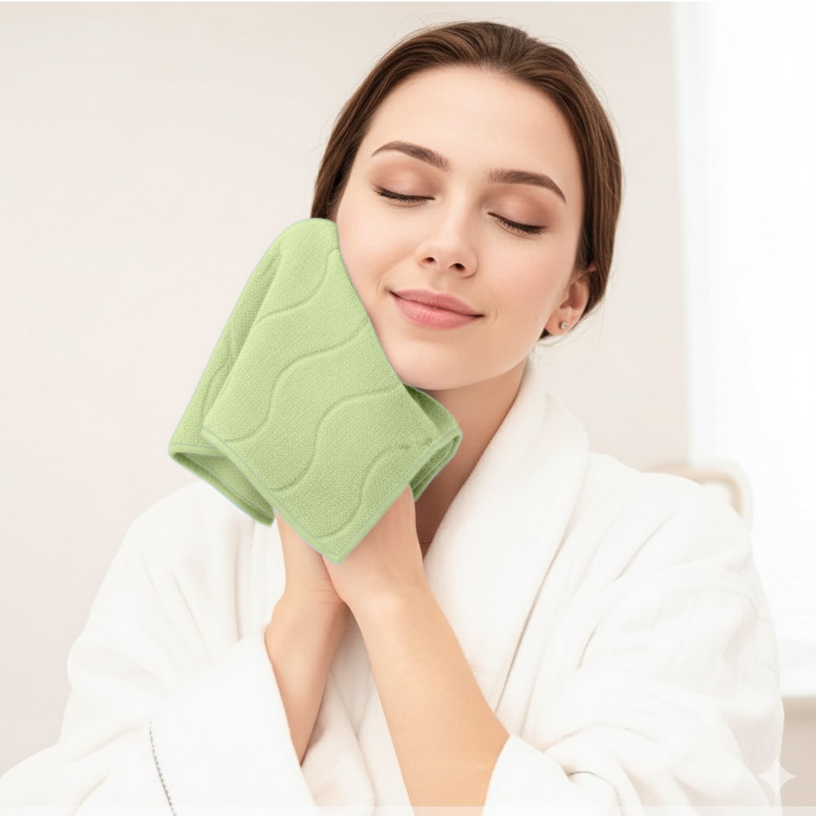 HOUSSE Microfiber Face Towel – Super Soft & Quick-Drying Coral Fleece, 30 x 30 cm