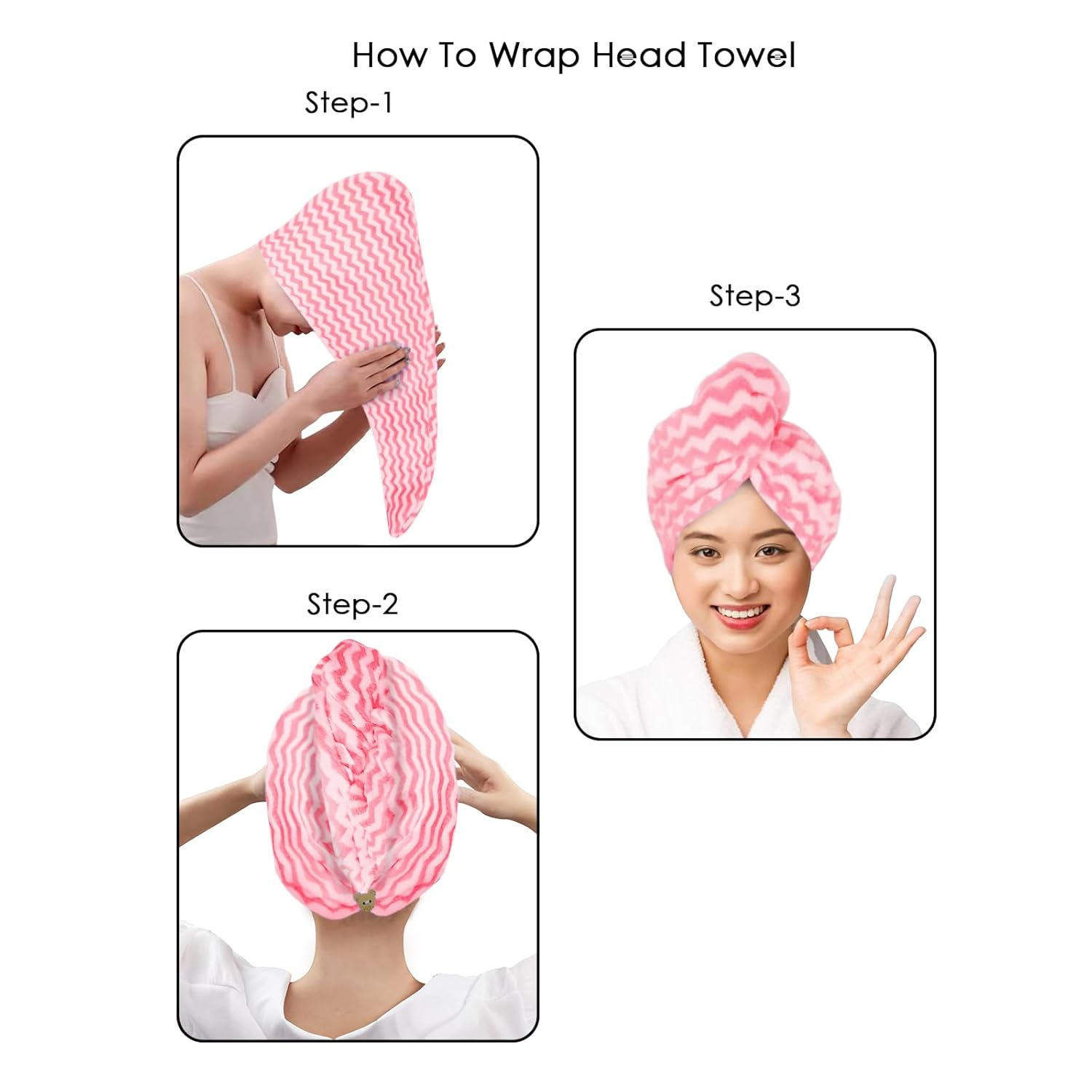 Twix Microfiber Head Wrap Towel – Ultra Soft, Quick Dry & Highly Absorbent