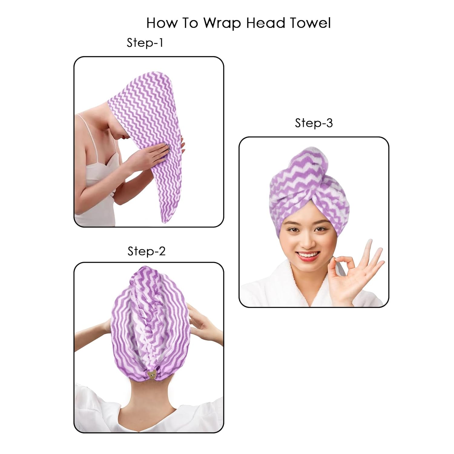 Twix Microfiber Head Wrap Towel – Ultra Soft, Quick Dry & Highly Absorbent