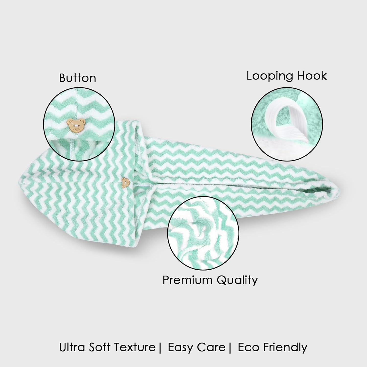Twix Microfiber Head Wrap Towel – Ultra Soft, Quick Dry & Highly Absorbent