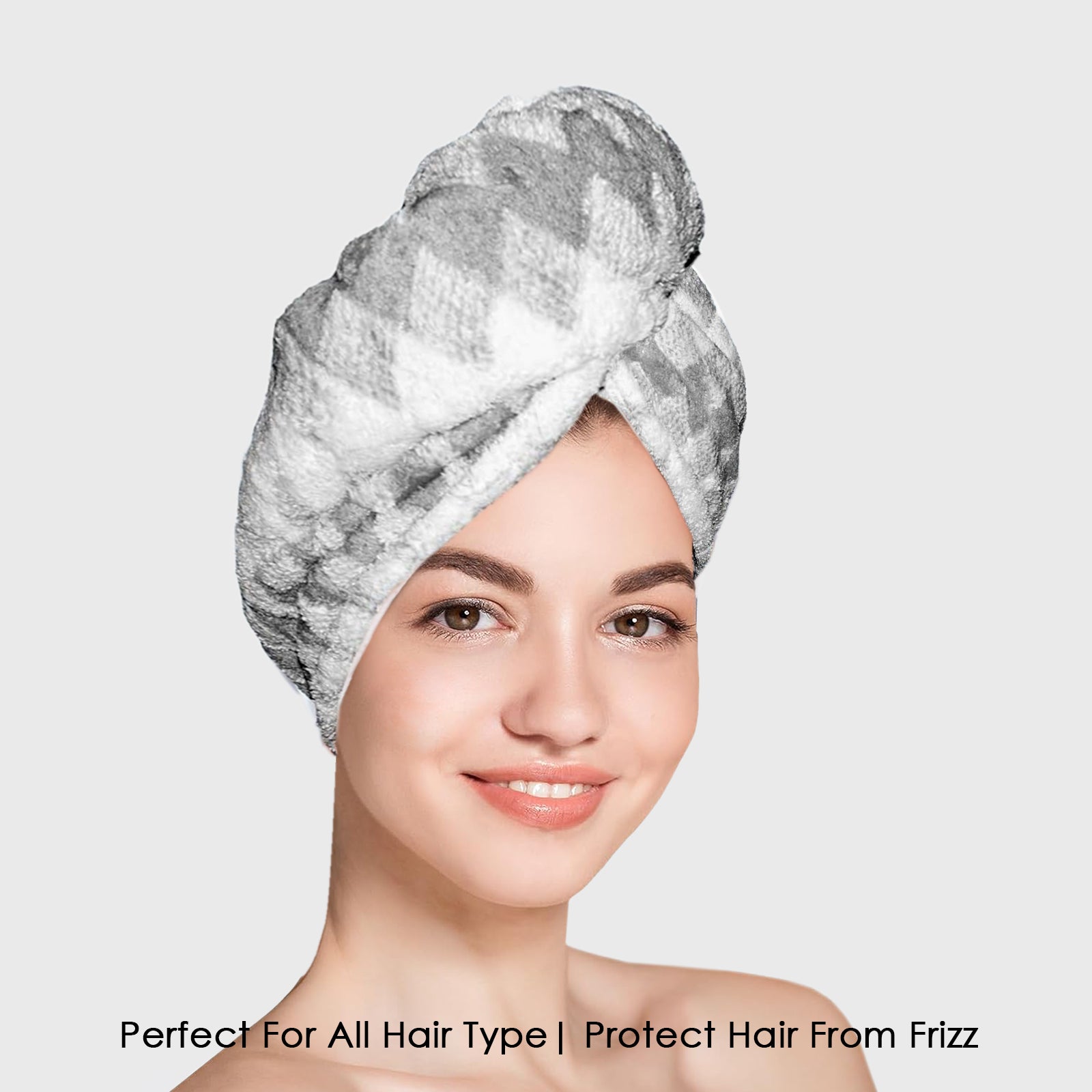 HOUSSE Microfiber Iris Head Wrap Ideal for Women |Soft Touch |Lint Free | Fast Dry Towels| Travel-Friendly | 360 GSM