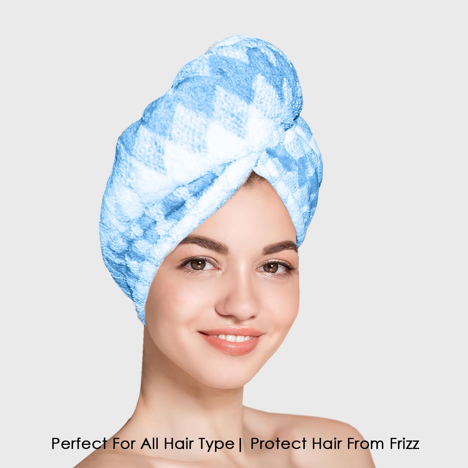 HOUSSE Microfiber Iris Head Wrap Ideal for Women |Soft Touch |Lint Free | Fast Dry Towels| Travel-Friendly | 360 GSM