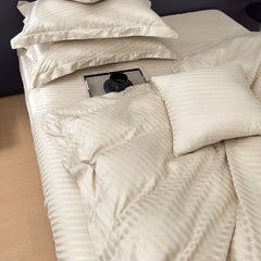Luxury 500 Thread Count Italian Jacquard Bedding Set – Tokyo Lines Collection | Soft, Breathable & Modern