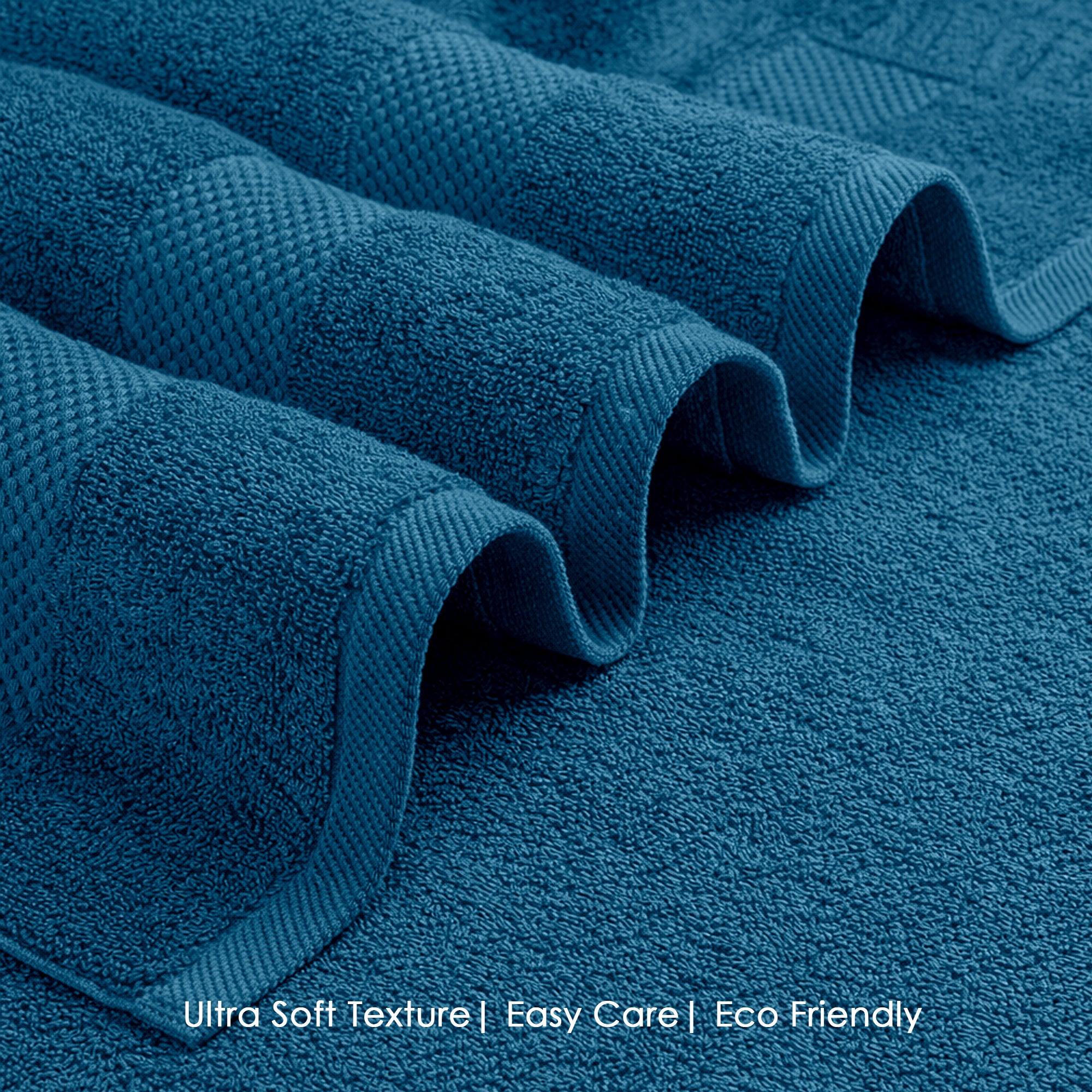 HOUSSE Alvora Cotton Bath Towels |Large Size (75 cms x 150 cms) - Quick Absorption &Faster Drying Bath Towel | 450 GSM | Cotton Towel for Men/Women | Urban Comfort