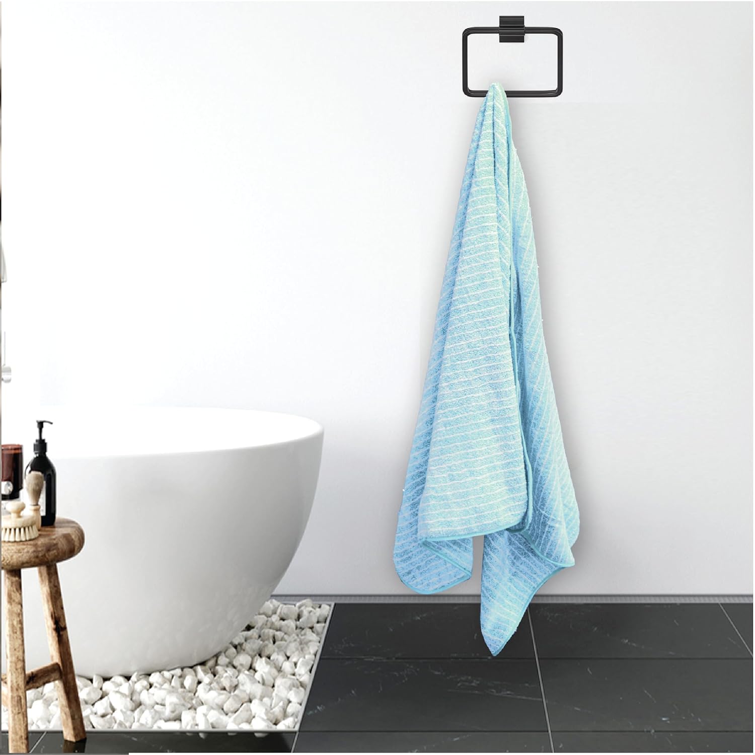 HOUSSE Microfiber Bath Towel, 360 GSM Coral Velvera Fleece, Extra Soft and Quick Dry, Large (VELVERA_Grey)