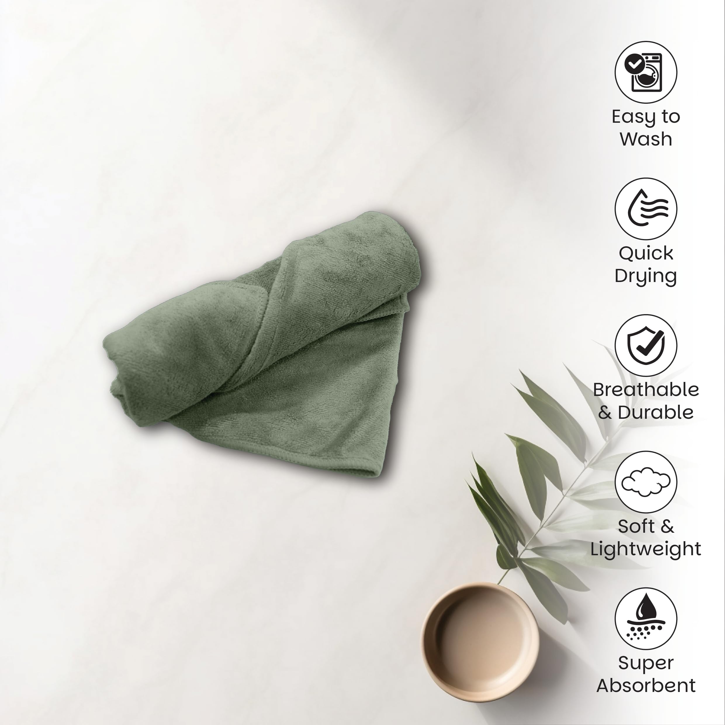 HOUSSE Microfiber Face Towels | Ultra Absorbent, Odour-Free, Quick Dry 450 GSM Face Towel for Home, Gym, Travel, Running and Personal Use | 30x30 cm | Set of 4 in One Colour (Indian Teal, Pack of 4)