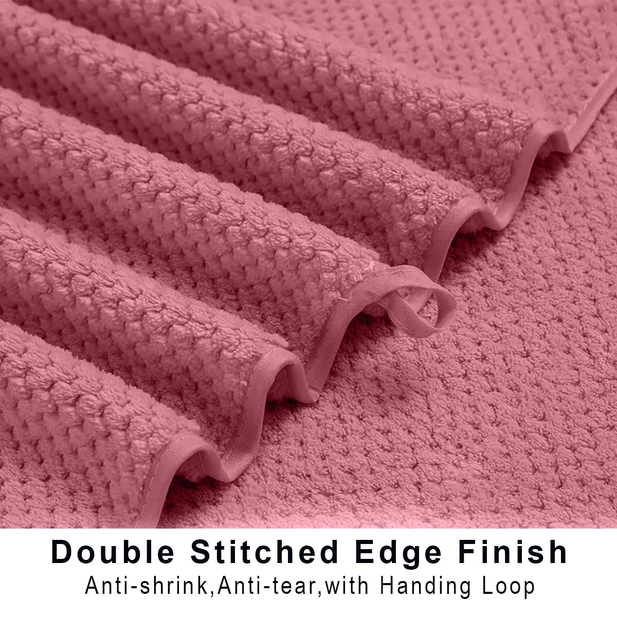 HOUSSE Microfiber Vogue Coral Fleece Bathing Towels | 360 GSM | Super Soft| Quick Absorbent | Lightweight & with Hanging Hook | for Versatile Usage | for Women & Men (Pista Green, 70x150 Bath Towel)