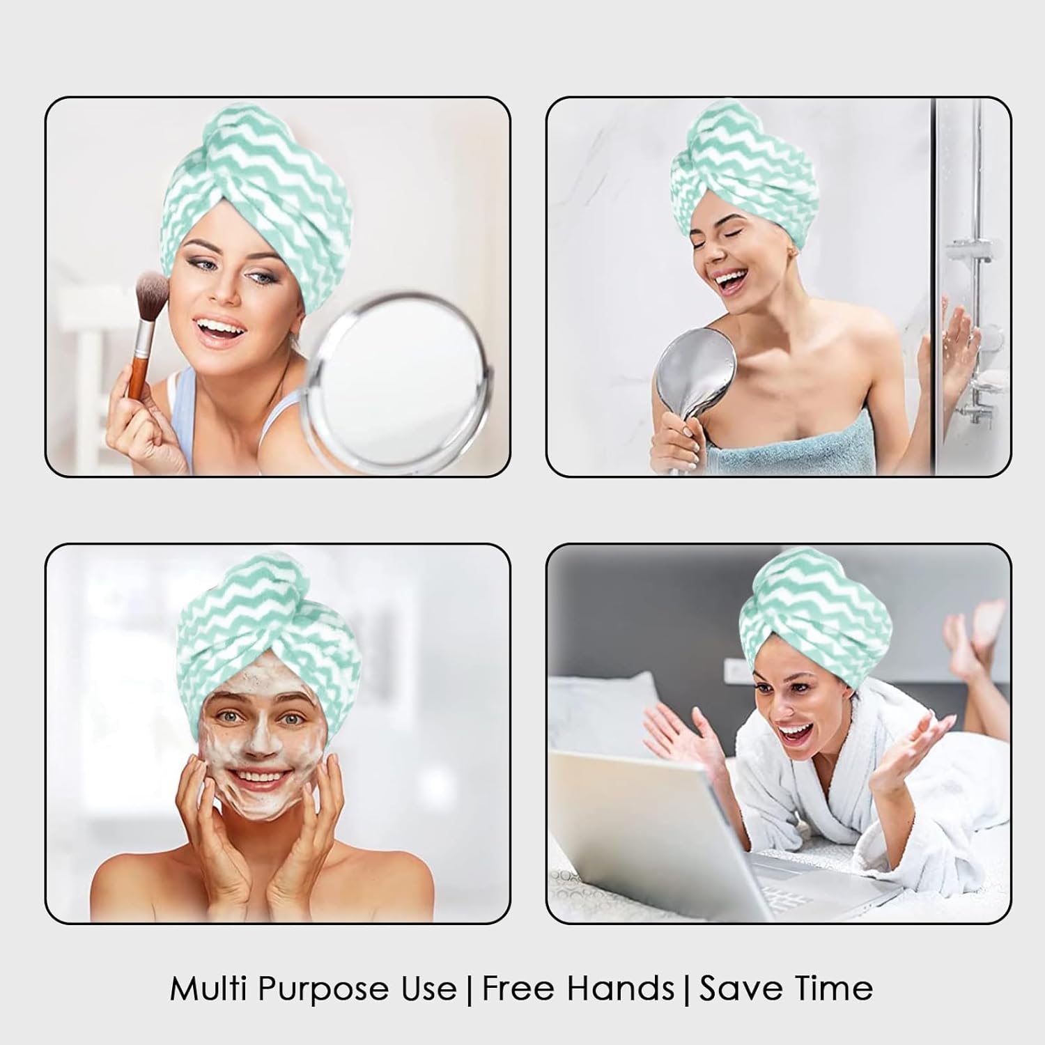 Twix Microfiber Head Wrap Towel – Ultra Soft, Quick Dry & Highly Absorbent