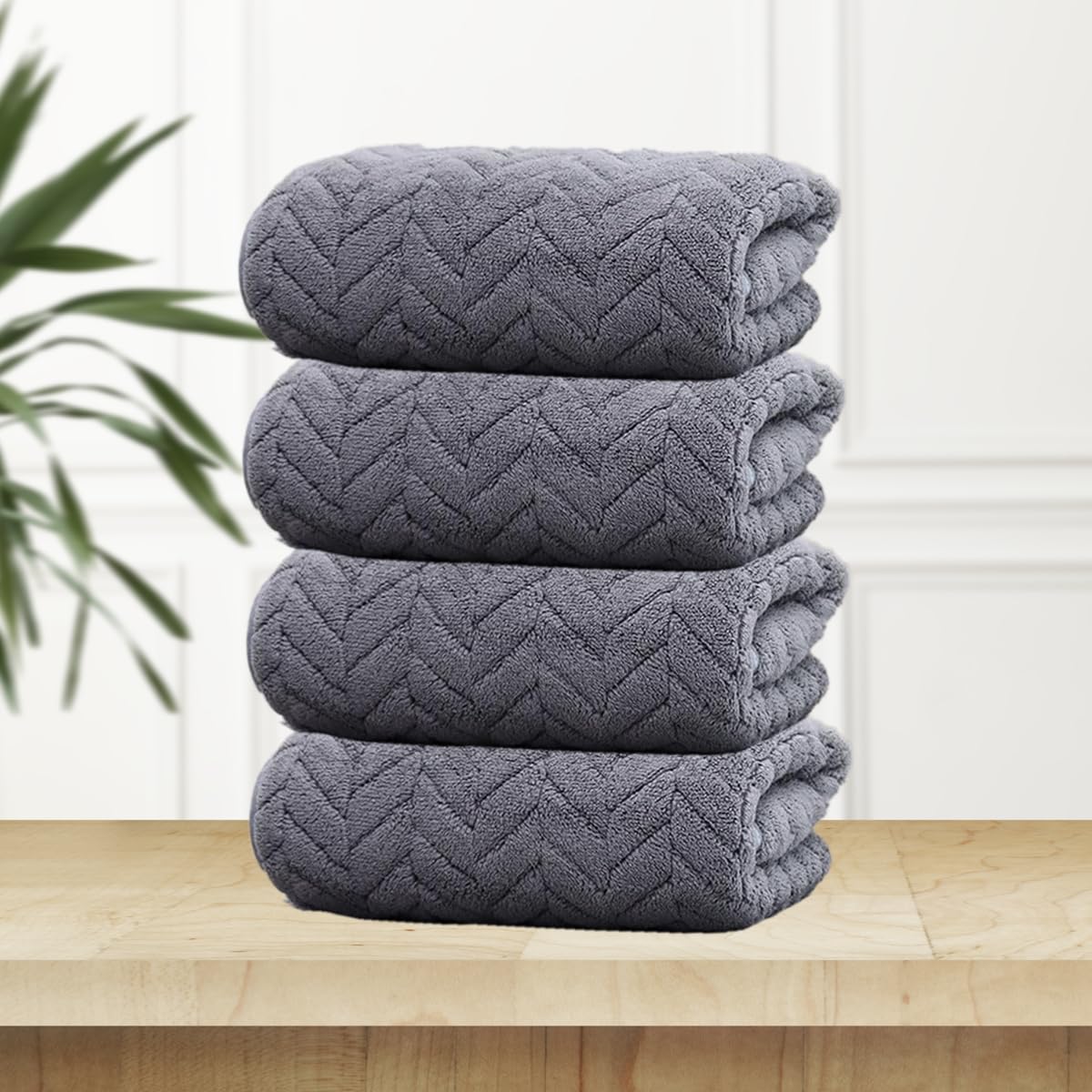 HOUSSE Microfiber Nova Coral Fleece Bathing Towels for Women & Men | Ultra Soft | Super Absorbent Towels for Gym, Yoga, Beach Daiily USe | 360 GSM | (Blue, 30x30 FACE Towel)