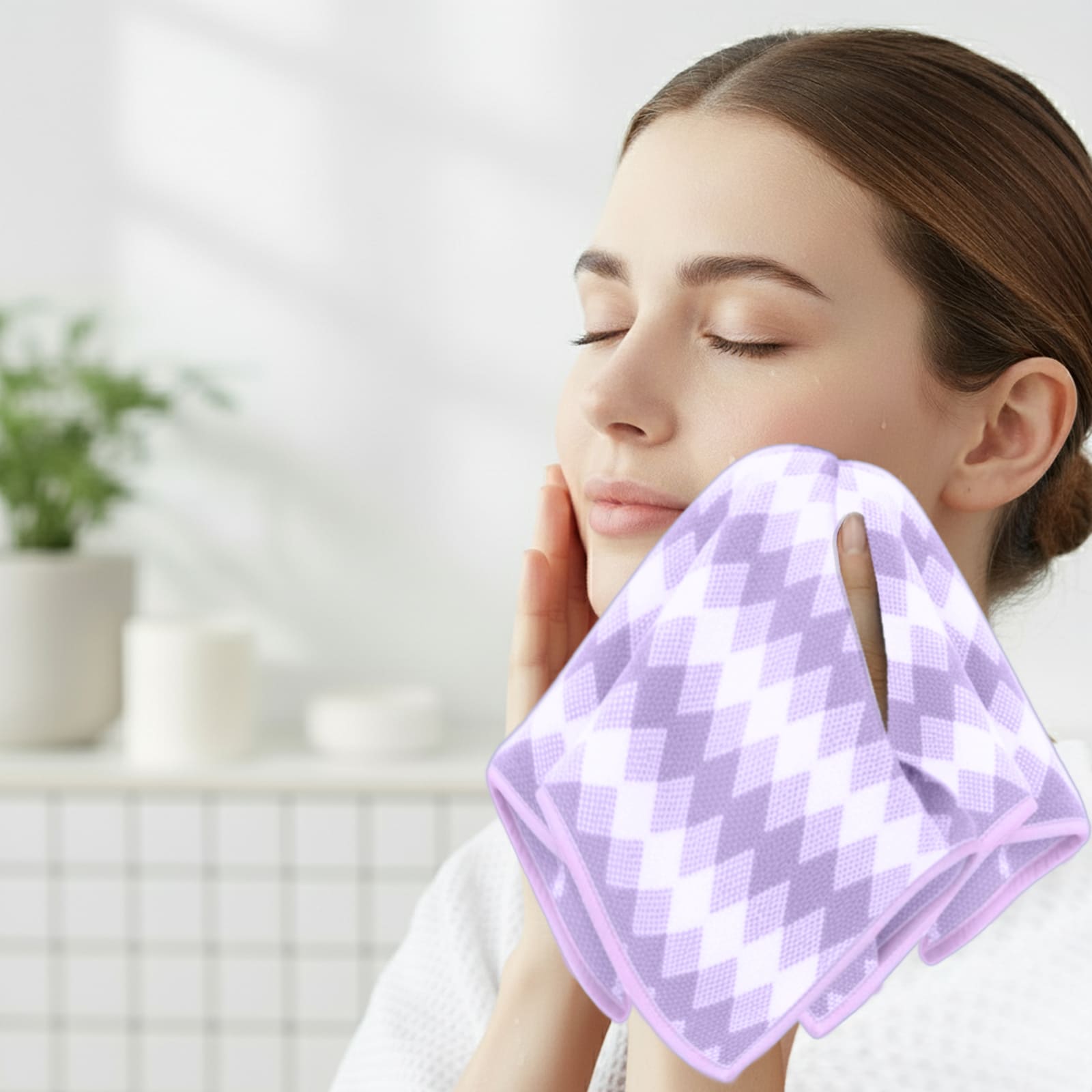 HOUSSE Microfiber Iris Face Towels Ideal for Women & Men |Soft Touch |Lint Free | Fast Dry Towels| Travel-Friendly | Best Use for Gym, Yoga, Spa, Pool, Hotels, Beach 360 GSM (30x30)