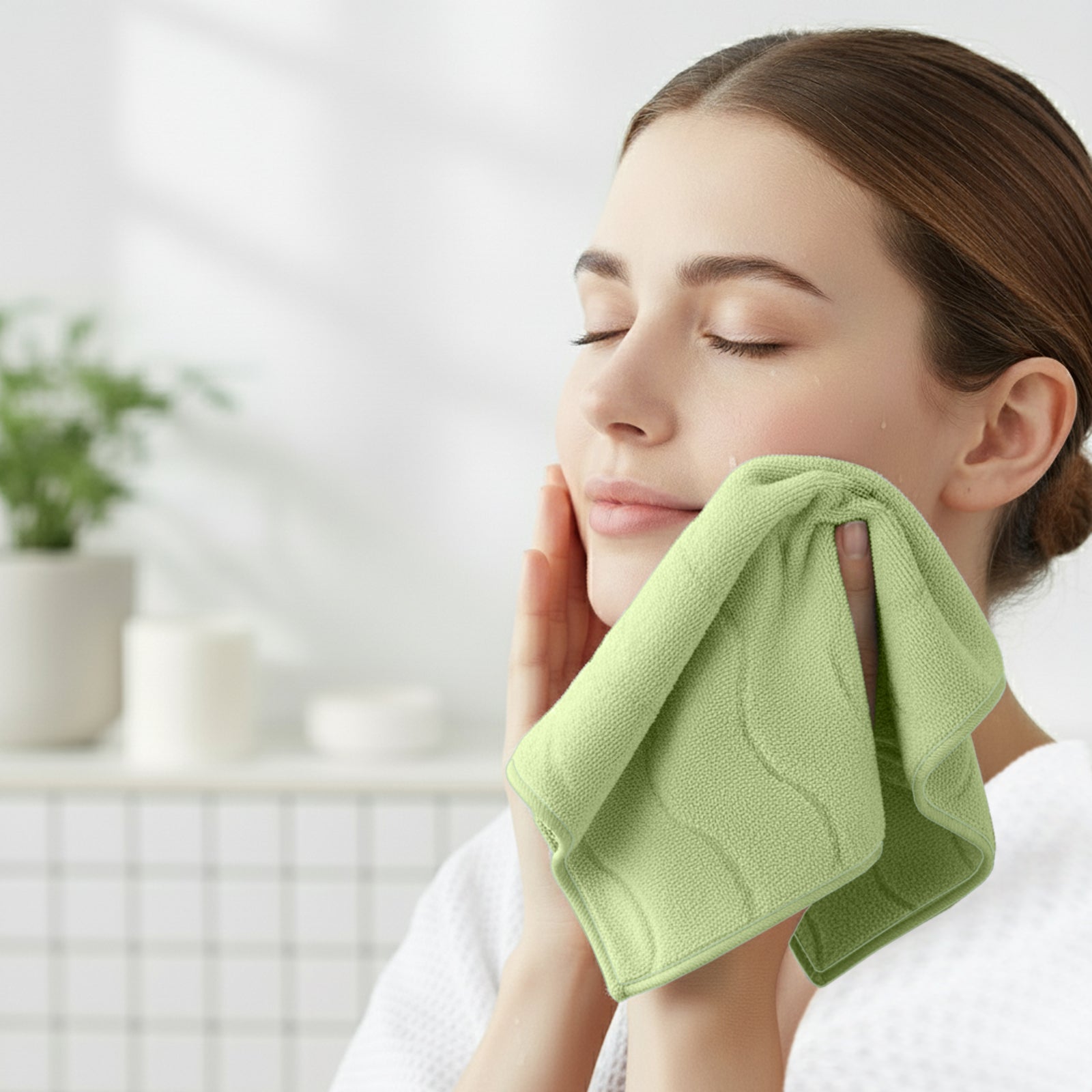 HOUSSE Microfiber Face Towel – Super Soft & Quick-Drying Coral Fleece, 30 x 30 cm