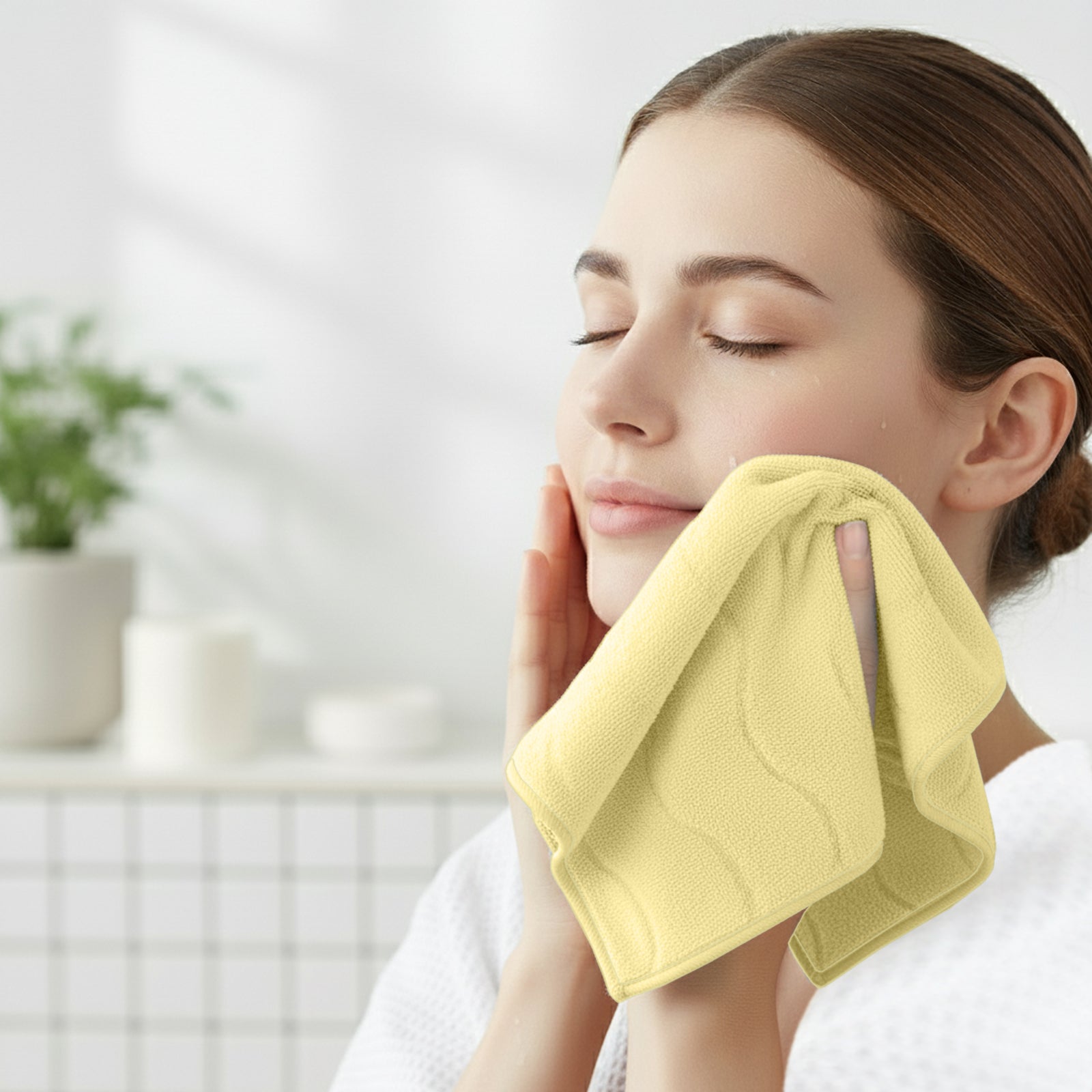 HOUSSE Microfiber Face Towel – Super Soft & Quick-Drying Coral Fleece, 30 x 30 cm