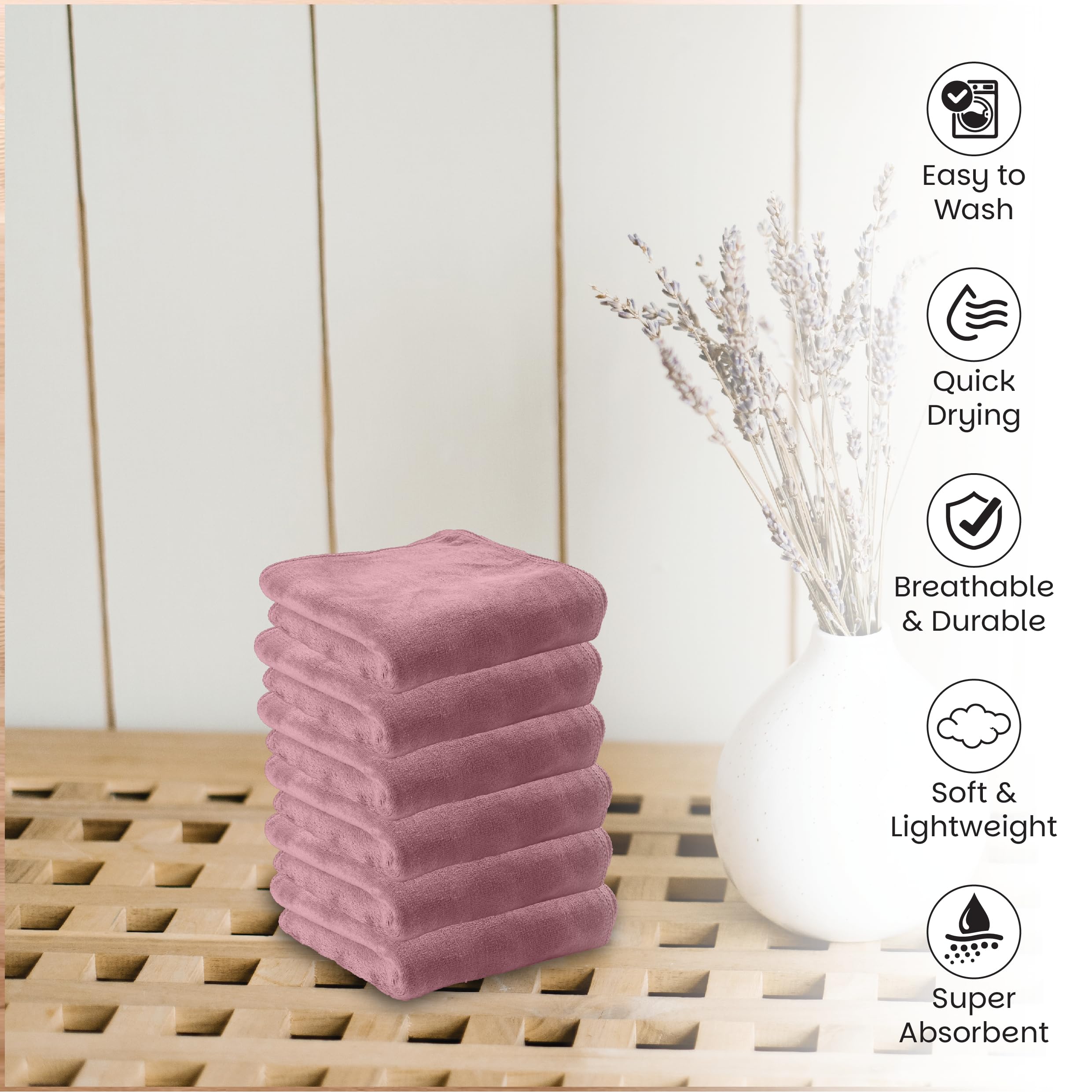 HOUSSE Microfiber Face Towels | Ultra Absorbent, Odour-Free, Quick Dry 450 GSM Face Towel for Home, Gym, Travel, Running and Personal Use | 30x30 cm | Set of 4 in One Colour (Indian Teal, Pack of 4)