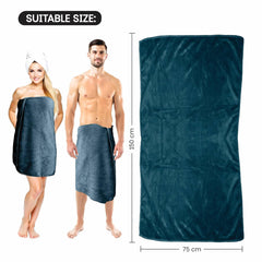 HOUSSE Premium Microfiber Bath Towel - Extra Large 75x150cm Quick Dry Towels for Women Men & Kids | Super Soft Plush 550 GSM | Ultra Absorbent for Home Swimming Sports & Travel (Jungle Green)