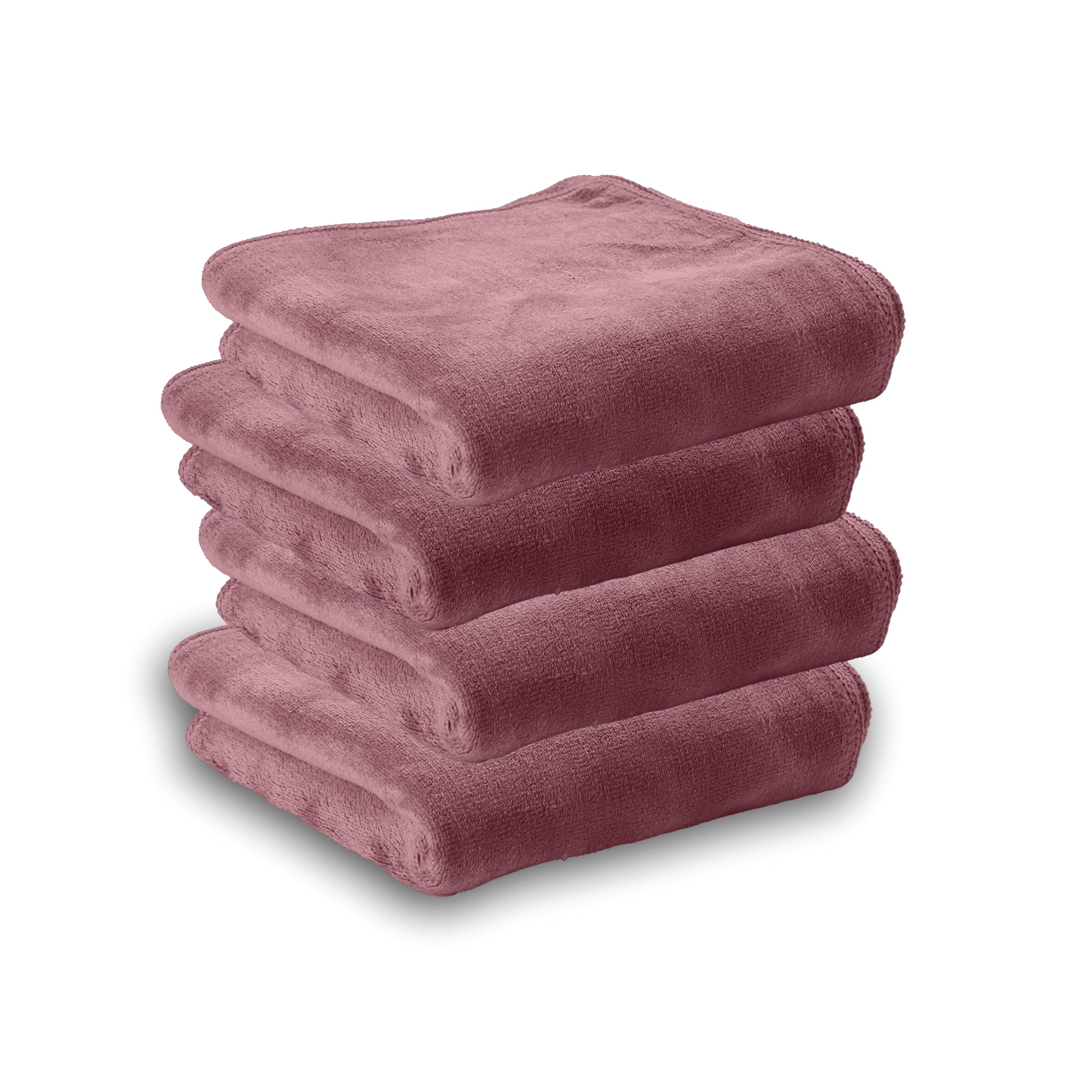 HOUSSE Microfiber Face Towels | Ultra Absorbent, Odour-Free, Quick Dry 450 GSM Face Towel for Home, Gym, Travel, Running and Personal Use | 30x30 cm | Set of 4 in One Colour (Indian Teal, Pack of 4)