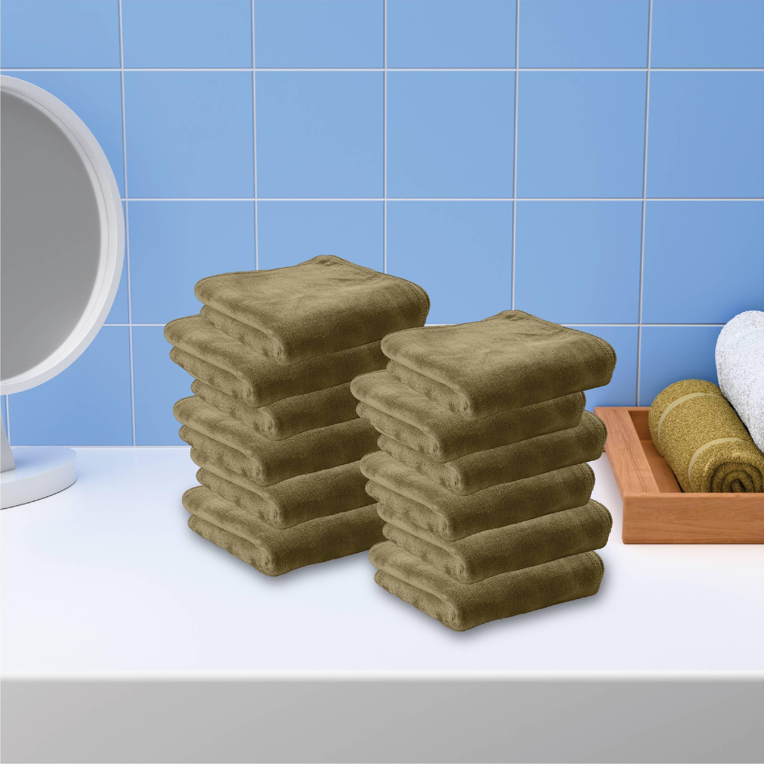 HOUSSE Microfiber Face Towels | Ultra Absorbent, Odour-Free, Quick Dry 450 GSM Face Towel for Home, Gym, Travel, Running and Personal Use | 30x30 cm | Set of 4 in One Colour (Indian Teal, Pack of 4)