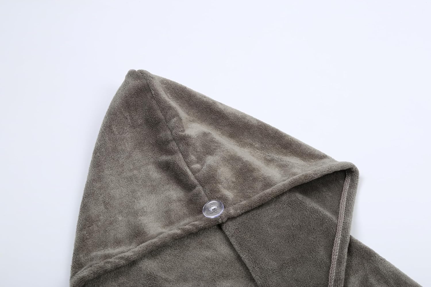 HOUSSE Microfibre Head Towels | 400 GSM High Absorbent Hair Wrap with Adjustable Buttons for Girls | Super Soft & Quick Dry Wrap Towel for Hairs | Set of 2 | 25x65 cm (Desert Sand & Rose Taupe)