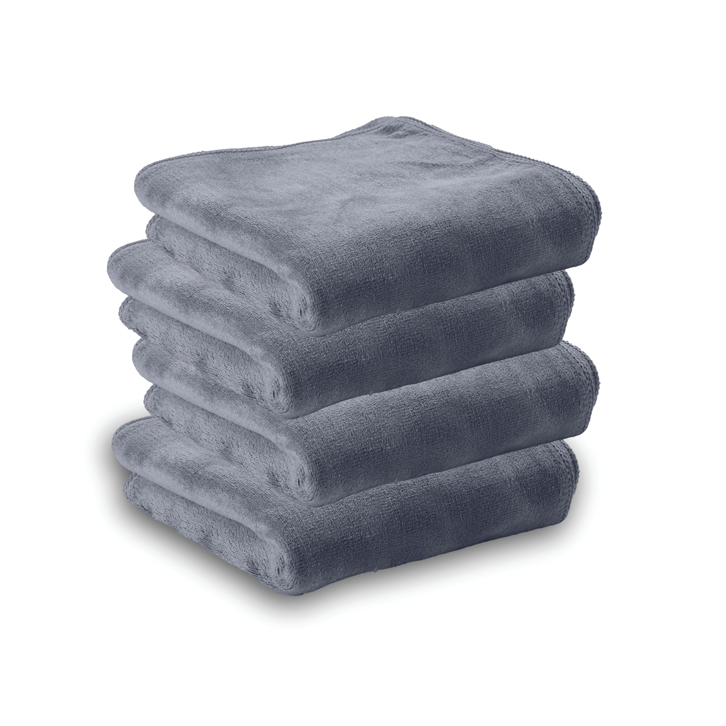 HOUSSE Microfiber Face Towels | Ultra Absorbent, Odour-Free, Quick Dry 450 GSM Face Towel for Home, Gym, Travel, Running and Personal Use | 30x30 cm | Set of 4 in One Colour (Indian Teal, Pack of 4)