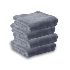 HOUSSE Microfiber Face Towels | Ultra Absorbent, Odour-Free, Quick Dry 450 GSM Face Towel for Home, Gym, Travel, Running and Personal Use | 30x30 cm | Set of 4 in One Colour (Indian Teal, Pack of 4)