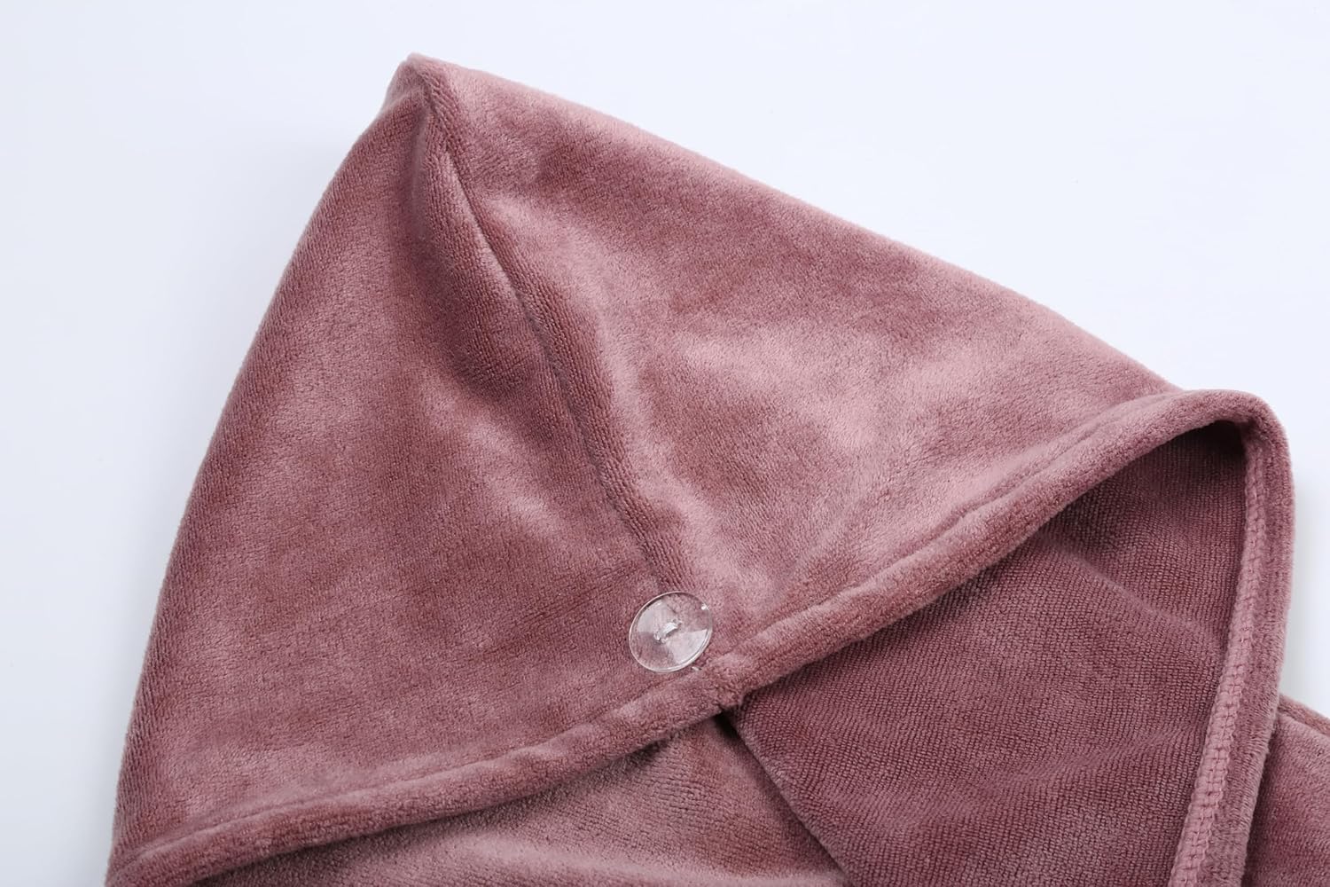 HOUSSE Microfibre Head Towels | 400 GSM High Absorbent Hair Wrap with Adjustable Buttons for Girls | Super Soft & Quick Dry Wrap Towel for Hairs | Set of 2 | 25x65 cm (Desert Sand & Rose Taupe)