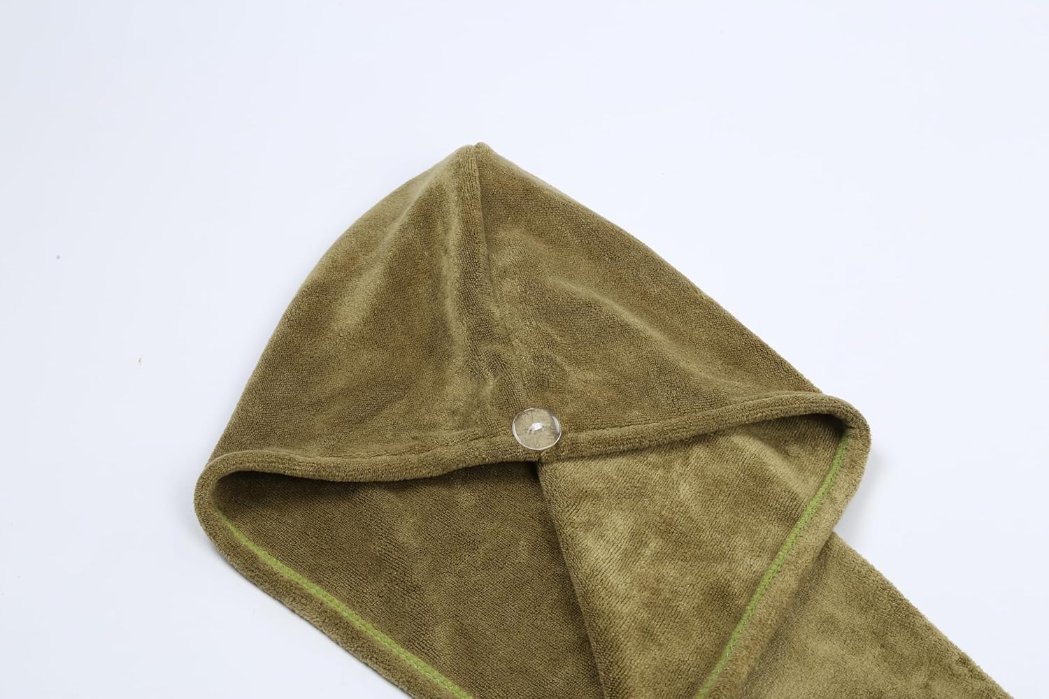 HOUSSE Microfibre Head Towels | 400 GSM High Absorbent Hair Wrap with Adjustable Buttons for Girls | Super Soft & Quick Dry Wrap Towel for Hairs | Set of 2 | 25x65 cm (Desert Sand & Rose Taupe)