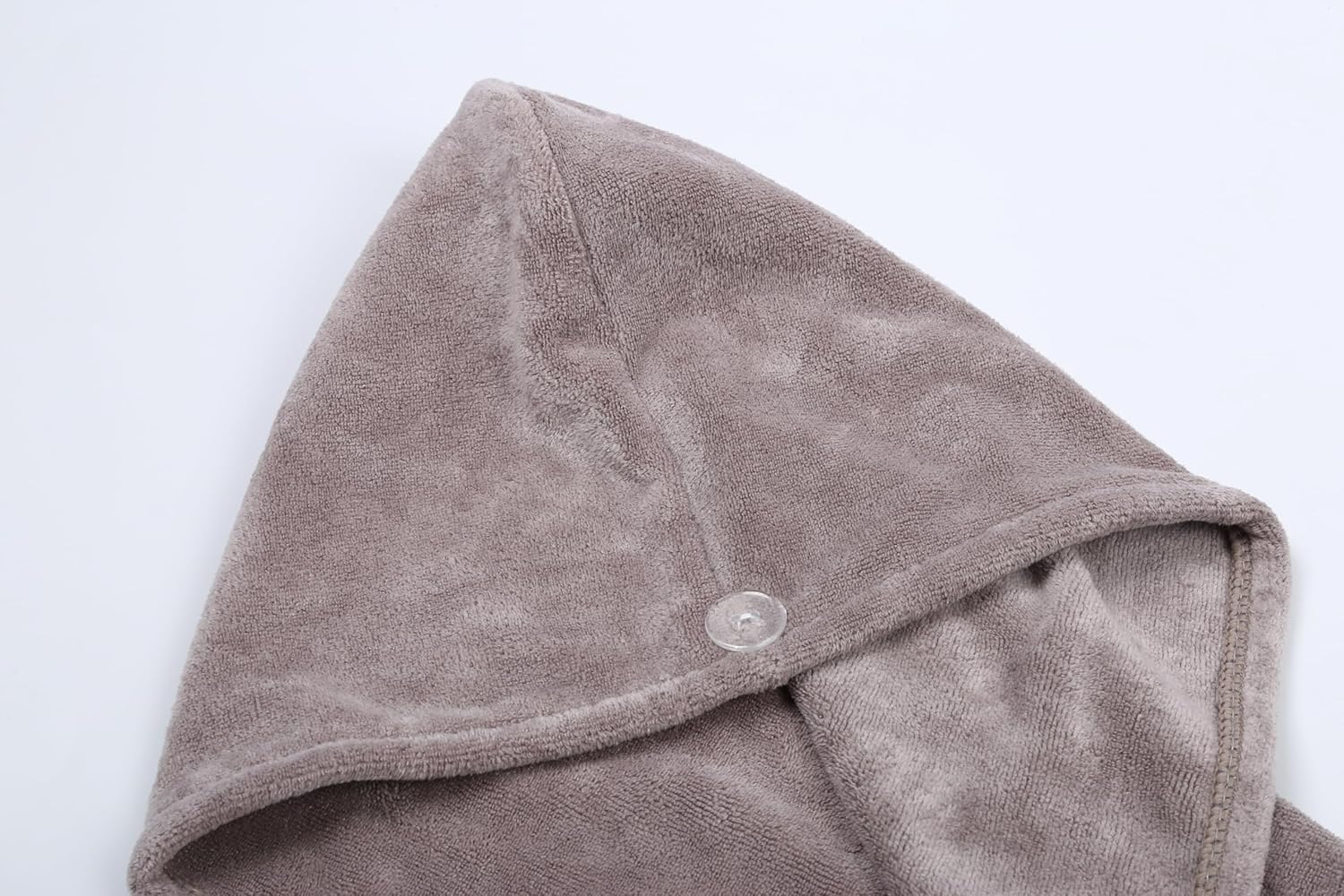 HOUSSE Microfibre Head Towels | 400 GSM High Absorbent Hair Wrap with Adjustable Buttons for Girls | Super Soft & Quick Dry Wrap Towel for Hairs | Set of 2 | 25x65 cm (Desert Sand & Rose Taupe)