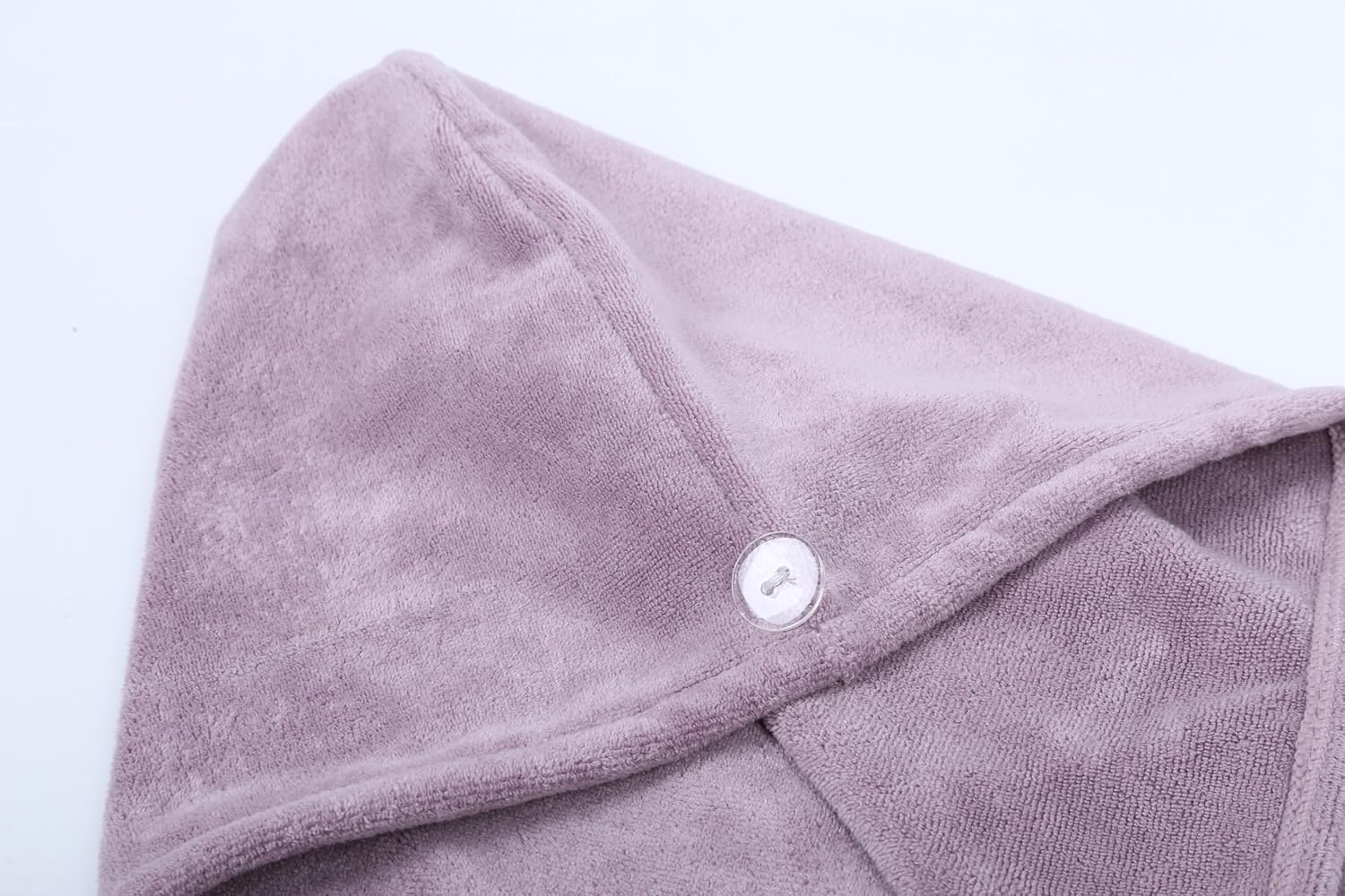 HOUSSE Microfibre Head Towels | 400 GSM High Absorbent Hair Wrap with Adjustable Buttons for Girls | Super Soft & Quick Dry Wrap Towel for Hairs | Set of 2 | 25x65 cm (Desert Sand & Rose Taupe)