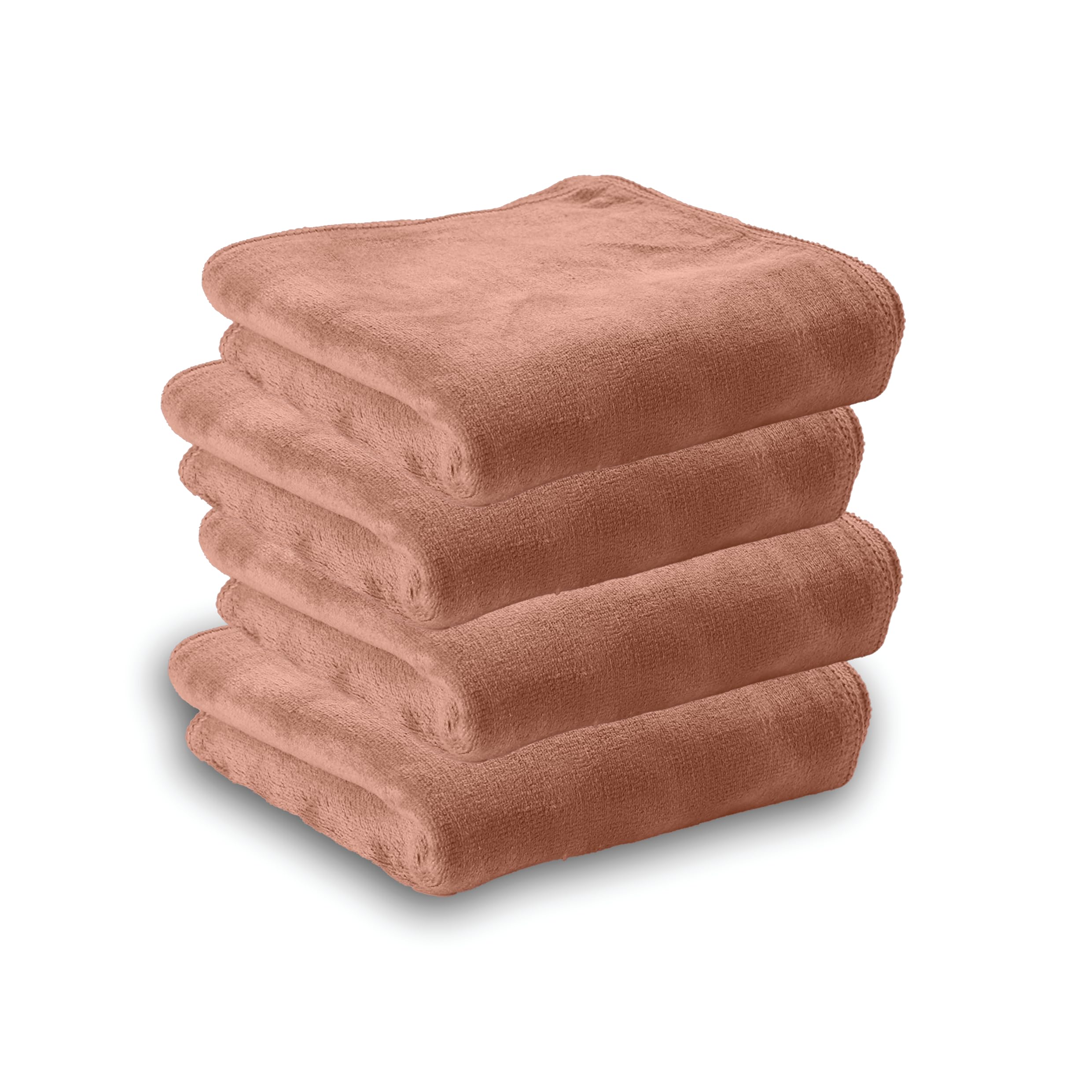 HOUSSE Microfiber Face Towels | Ultra Absorbent, Odour-Free, Quick Dry 450 GSM Face Towel for Home, Gym, Travel, Running and Personal Use | 30x30 cm | Set of 4 in One Colour (Indian Teal, Pack of 4)