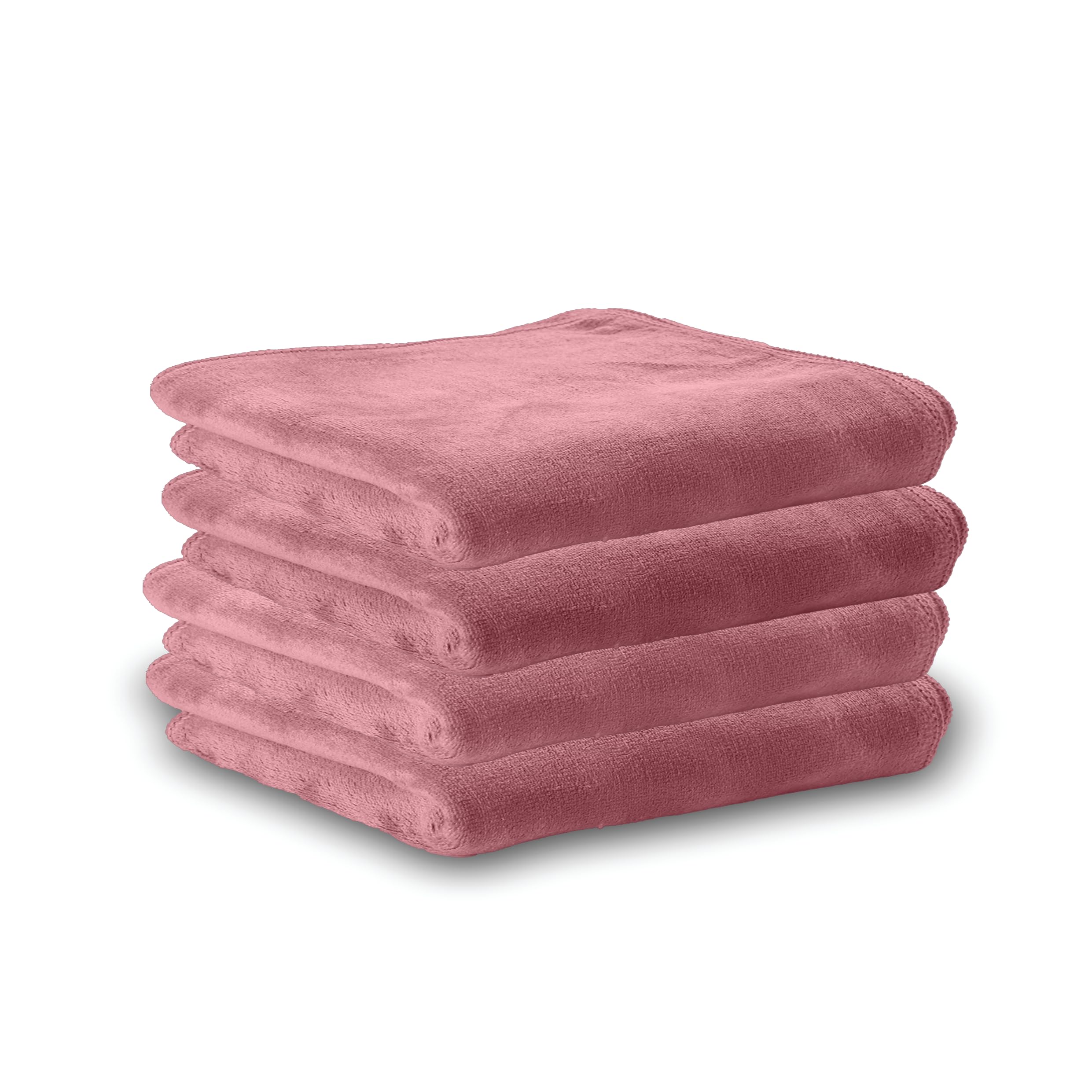 HOUSSE Microfiber Face Towels | Ultra Absorbent, Odour-Free, Quick Dry 450 GSM Face Towel for Home, Gym, Travel, Running and Personal Use | 30x30 cm | Set of 4 in One Colour (Indian Teal, Pack of 4)