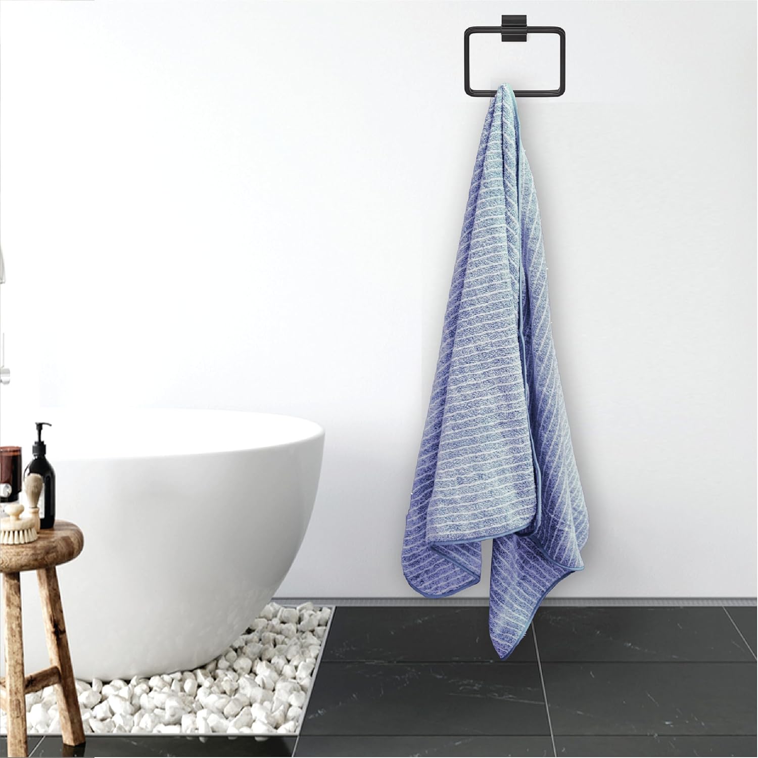 HOUSSE Microfiber Bath Towel, 360 GSM Coral Velvera Fleece, Extra Soft and Quick Dry, Large (VELVERA_Grey)