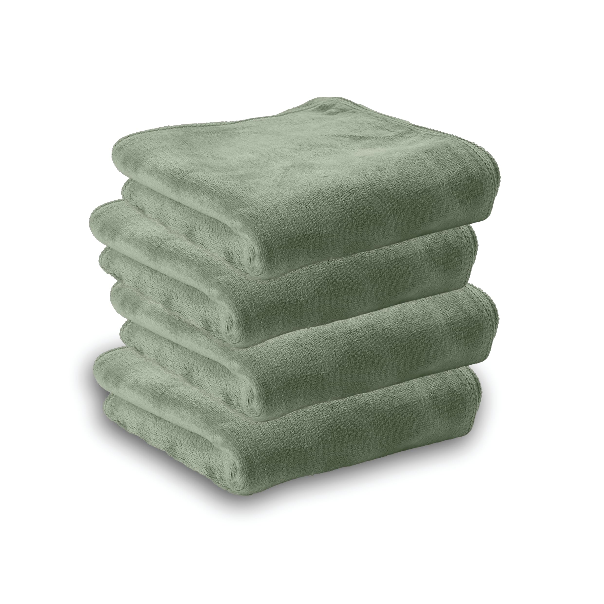 HOUSSE Microfiber Face Towels | Ultra Absorbent, Odour-Free, Quick Dry 450 GSM Face Towel for Home, Gym, Travel, Running and Personal Use | 30x30 cm | Set of 4 in One Colour (Indian Teal, Pack of 4)