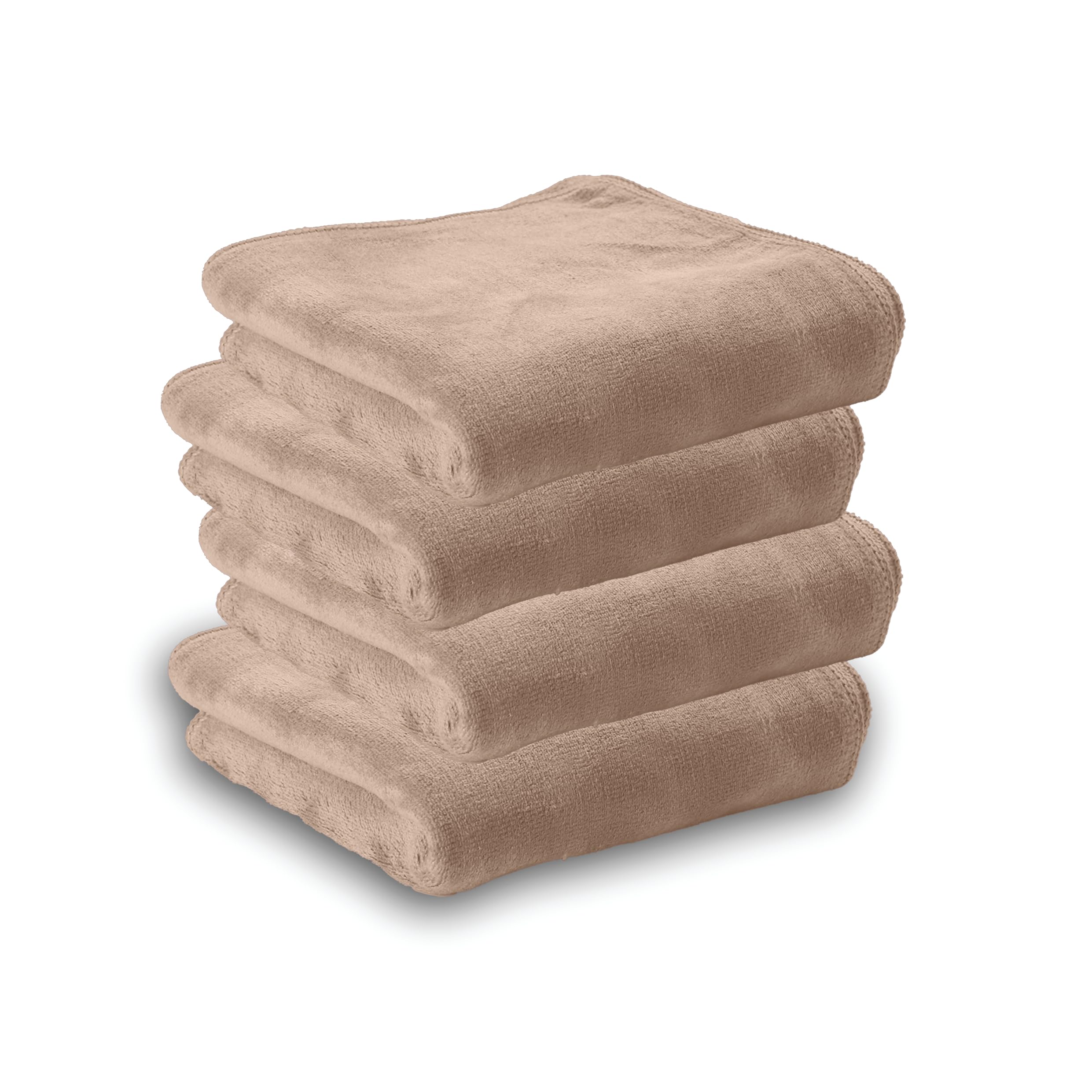 HOUSSE Microfiber Face Towels | Ultra Absorbent, Odour-Free, Quick Dry 450 GSM Face Towel for Home, Gym, Travel, Running and Personal Use | 30x30 cm | Set of 4 in One Colour (Indian Teal, Pack of 4)