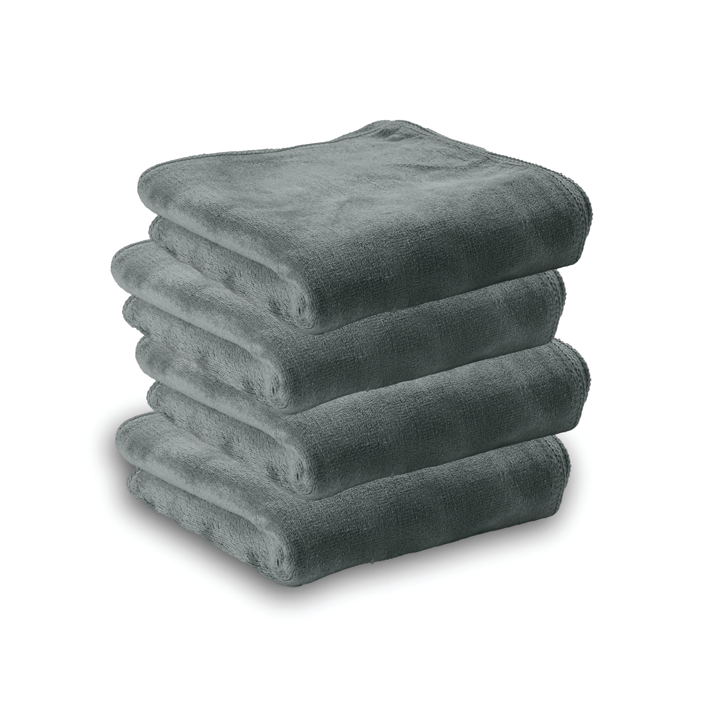 HOUSSE Microfiber Face Towels | Ultra Absorbent, Odour-Free, Quick Dry 450 GSM Face Towel for Home, Gym, Travel, Running and Personal Use | 30x30 cm | Set of 4 in One Colour (Indian Teal, Pack of 4)