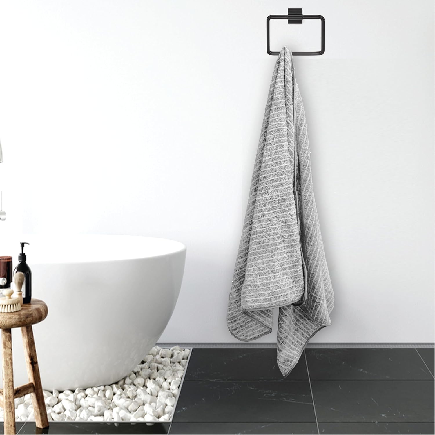 HOUSSE Microfiber Bath Towel, 360 GSM Coral Velvera Fleece, Extra Soft and Quick Dry, Large (VELVERA_Grey)