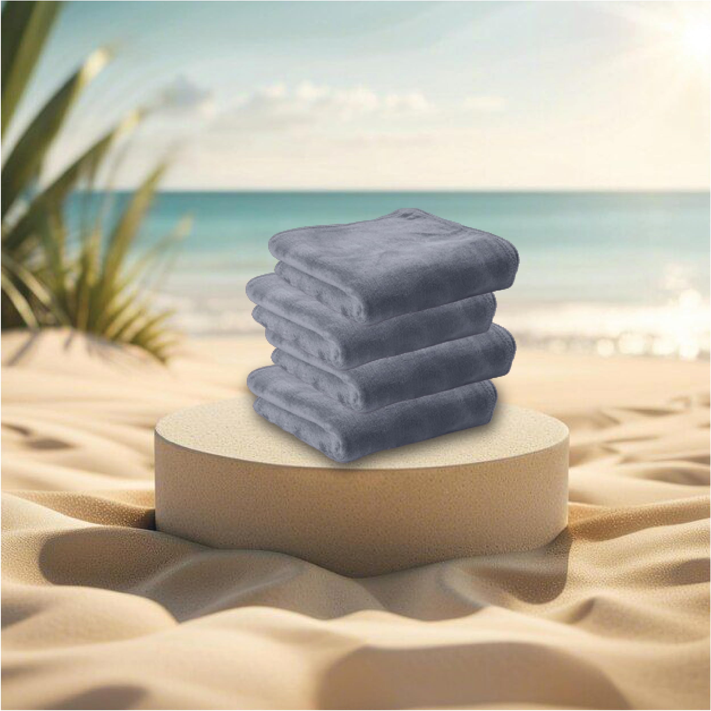 HOUSSE Microfiber Face Towels | Ultra Absorbent, Odour-Free, Quick Dry 450 GSM Face Towel for Home, Gym, Travel, Running and Personal Use | 30x30 cm | Set of 4 in One Colour (Indian Teal, Pack of 4)