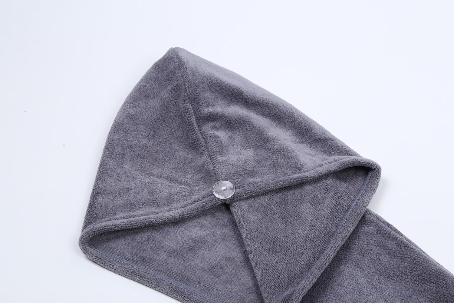 HOUSSE Microfibre Head Towels | 400 GSM High Absorbent Hair Wrap with Adjustable Buttons for Girls | Super Soft & Quick Dry Wrap Towel for Hairs | Set of 2 | 25x65 cm (Desert Sand & Rose Taupe)