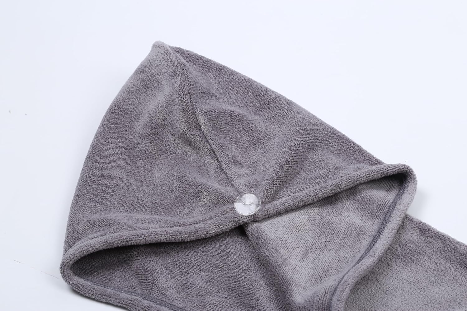 HOUSSE Microfibre Head Towels | 400 GSM High Absorbent Hair Wrap with Adjustable Buttons for Girls | Super Soft & Quick Dry Wrap Towel for Hairs | Set of 2 | 25x65 cm (Desert Sand & Rose Taupe)