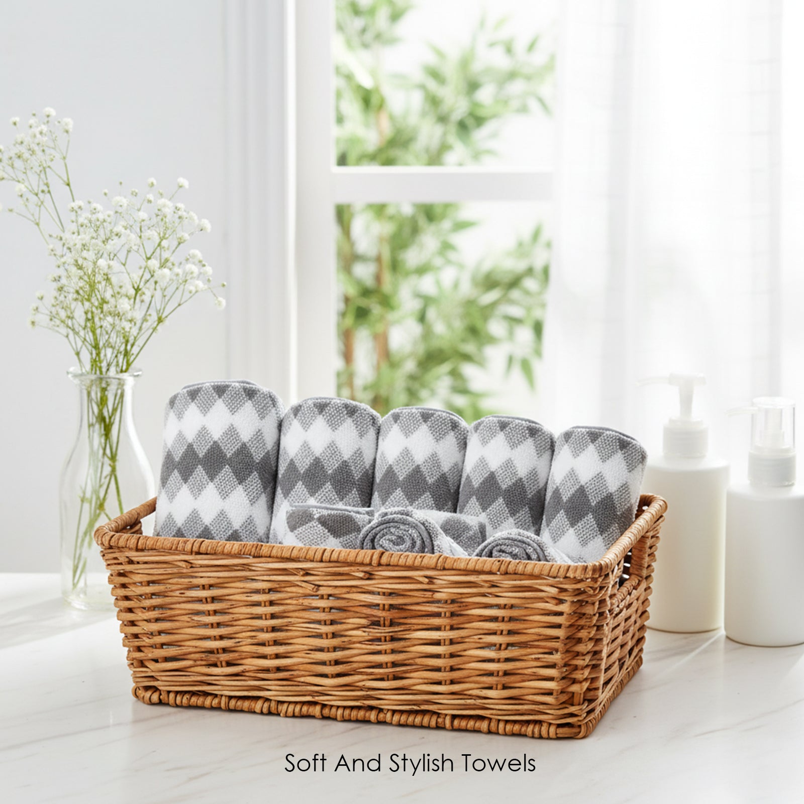 HOUSSE Microfiber Iris Face Towels Ideal for Women & Men |Soft Touch |Lint Free | Fast Dry Towels| Travel-Friendly | Best Use for Gym, Yoga, Spa, Pool, Hotels, Beach 360 GSM (30x30)