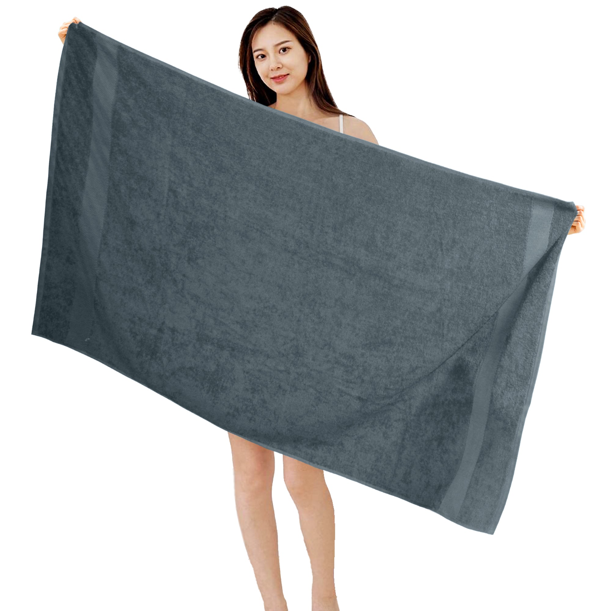 HOUSSE Alvora Cotton Bath Towels |Large Size (75 cms x 150 cms) - Quick Absorption &Faster Drying Bath Towel | 450 GSM | Cotton Towel for Men/Women | Urban Comfort