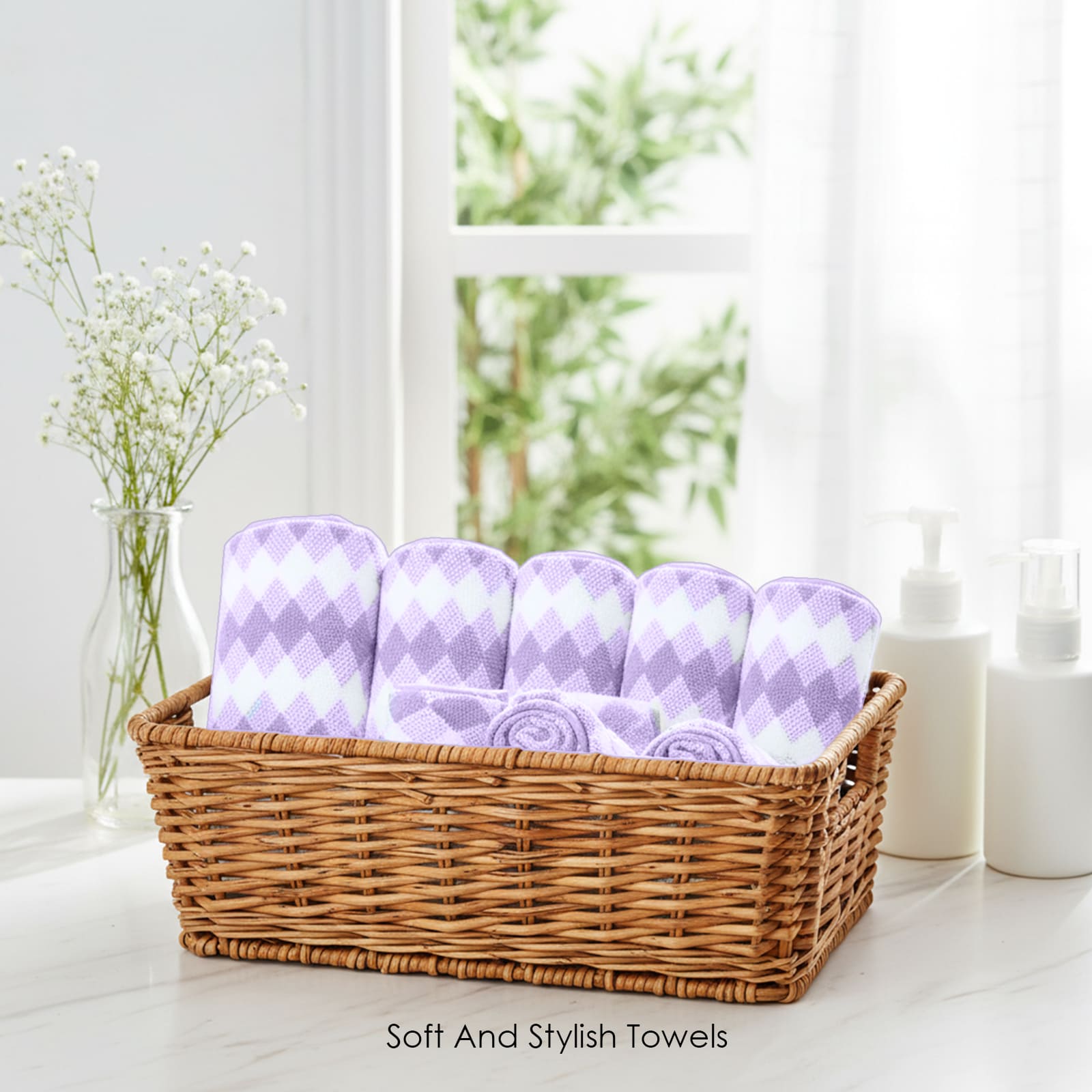 HOUSSE Microfiber Iris Face Towels Ideal for Women & Men |Soft Touch |Lint Free | Fast Dry Towels| Travel-Friendly | Best Use for Gym, Yoga, Spa, Pool, Hotels, Beach 360 GSM (30x30)