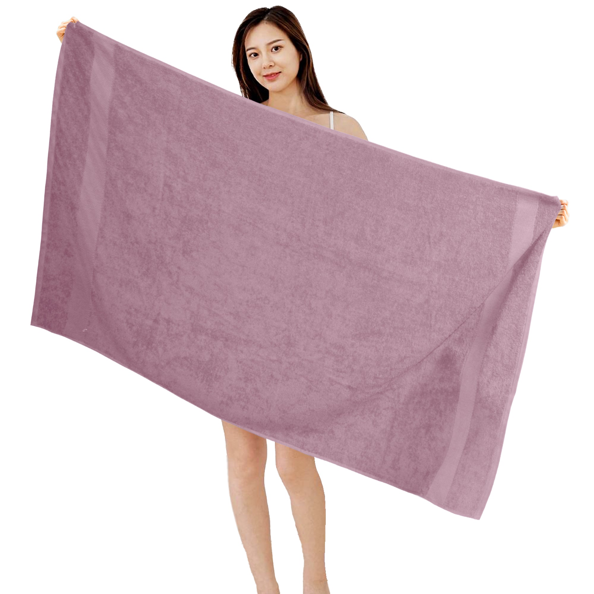 HOUSSE Alvora Cotton Bath Towels |Large Size (75 cms x 150 cms) - Quick Absorption &Faster Drying Bath Towel | 450 GSM | Cotton Towel for Men/Women | Urban Comfort