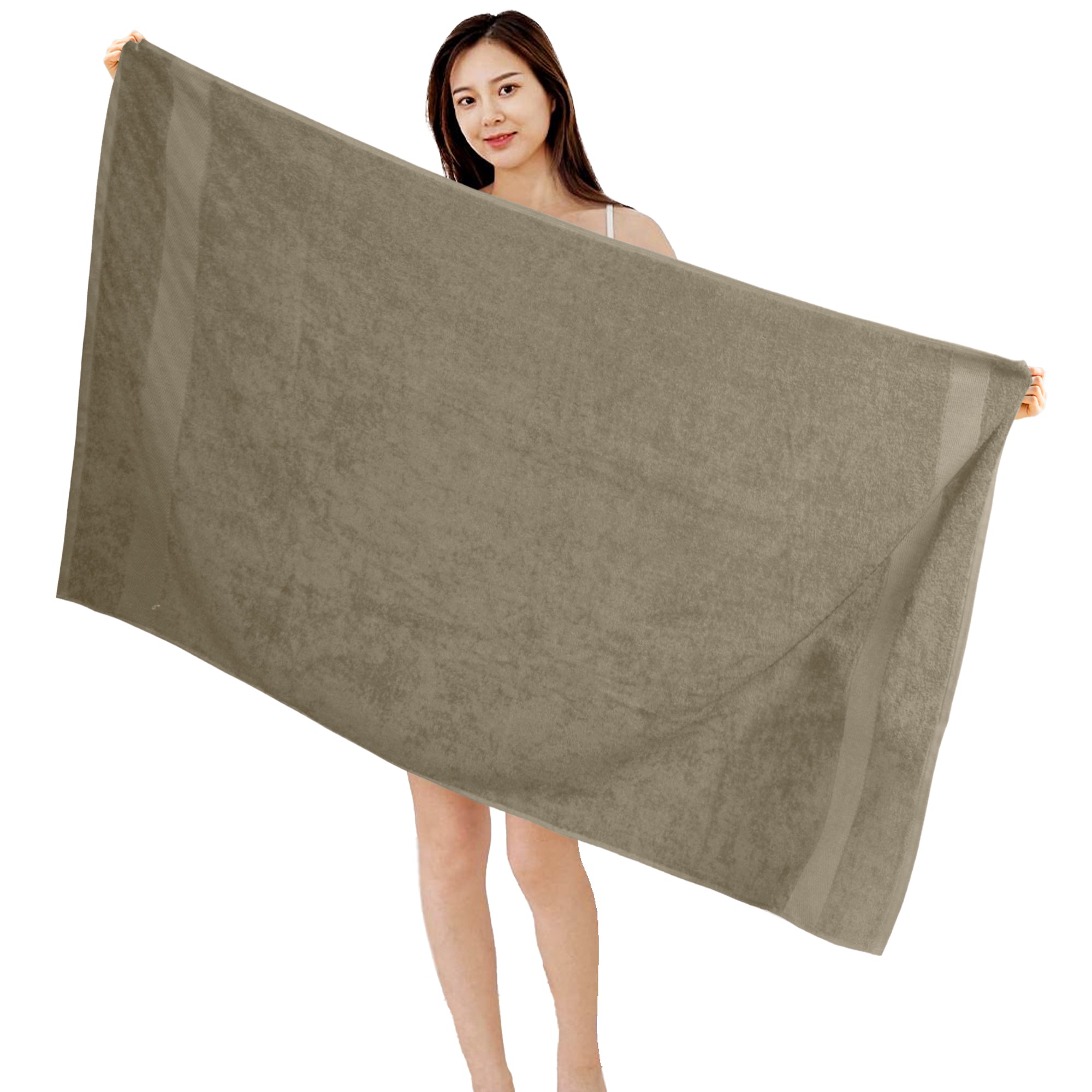 HOUSSE Alvora Cotton Bath Towels |Large Size (75 cms x 150 cms) - Quick Absorption &Faster Drying Bath Towel | 450 GSM | Cotton Towel for Men/Women | Urban Comfort
