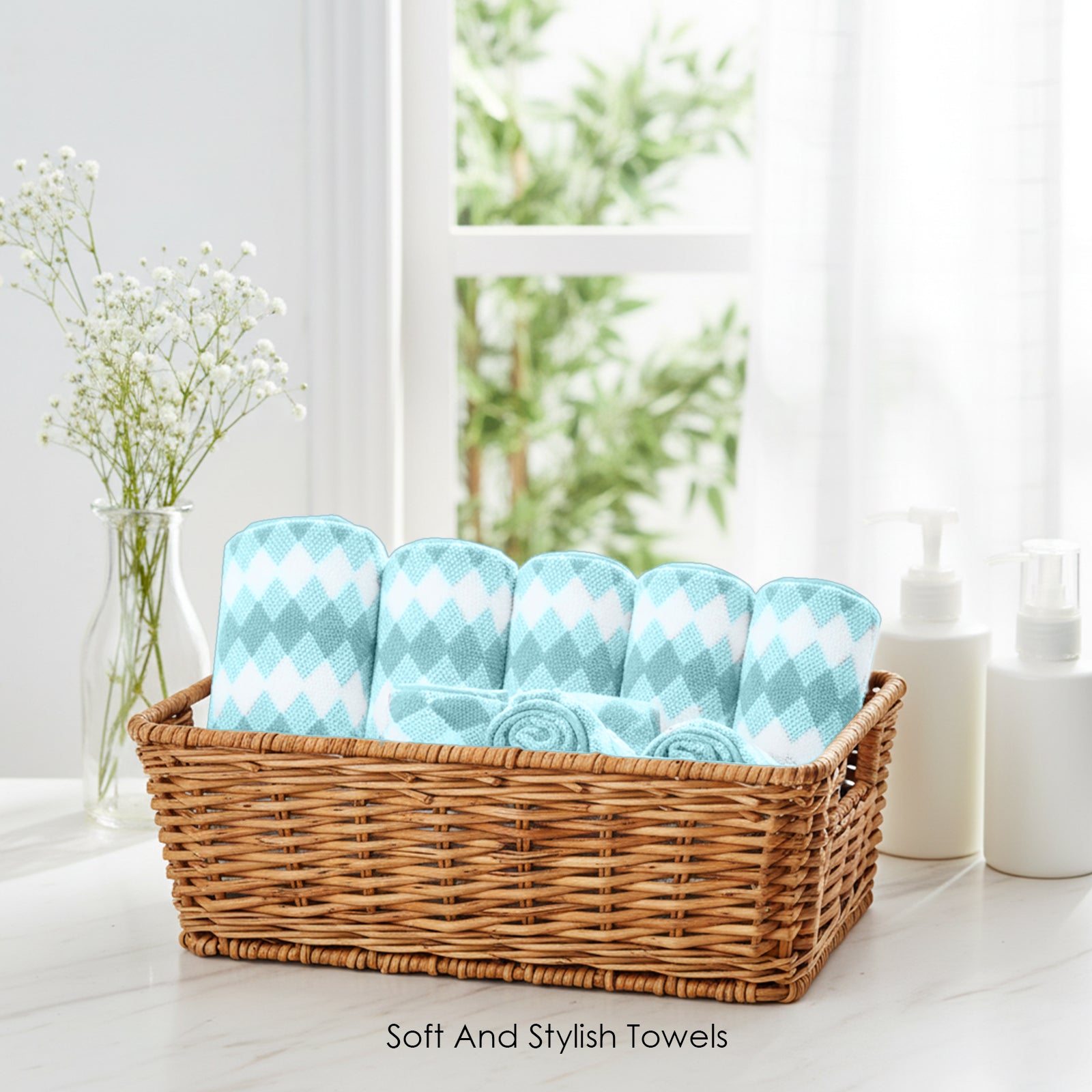 HOUSSE Microfiber Iris Face Towels Ideal for Women & Men |Soft Touch |Lint Free | Fast Dry Towels| Travel-Friendly | Best Use for Gym, Yoga, Spa, Pool, Hotels, Beach 360 GSM (30x30)