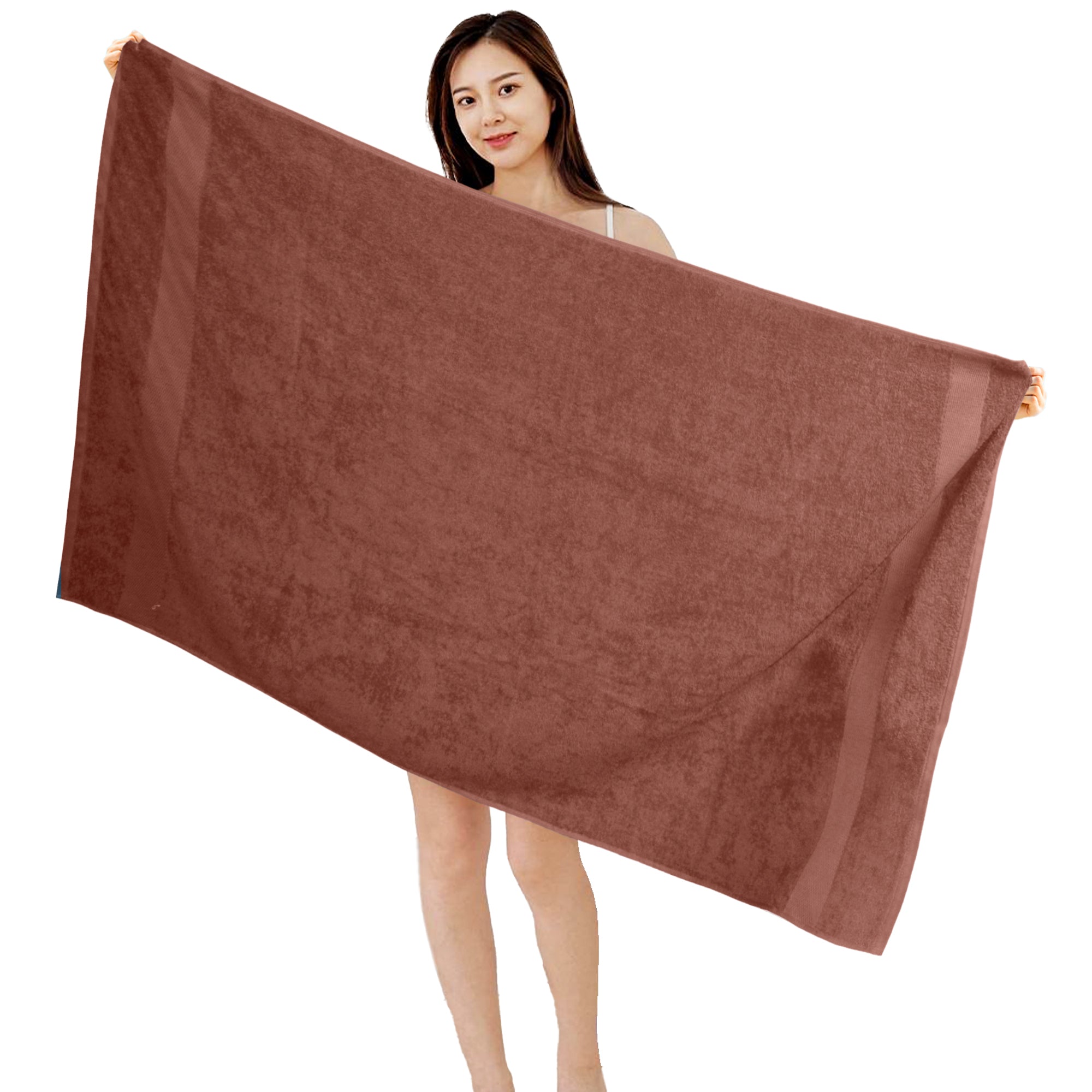 HOUSSE Alvora Cotton Bath Towels |Large Size (75 cms x 150 cms) - Quick Absorption &Faster Drying Bath Towel | 450 GSM | Cotton Towel for Men/Women | Urban Comfort