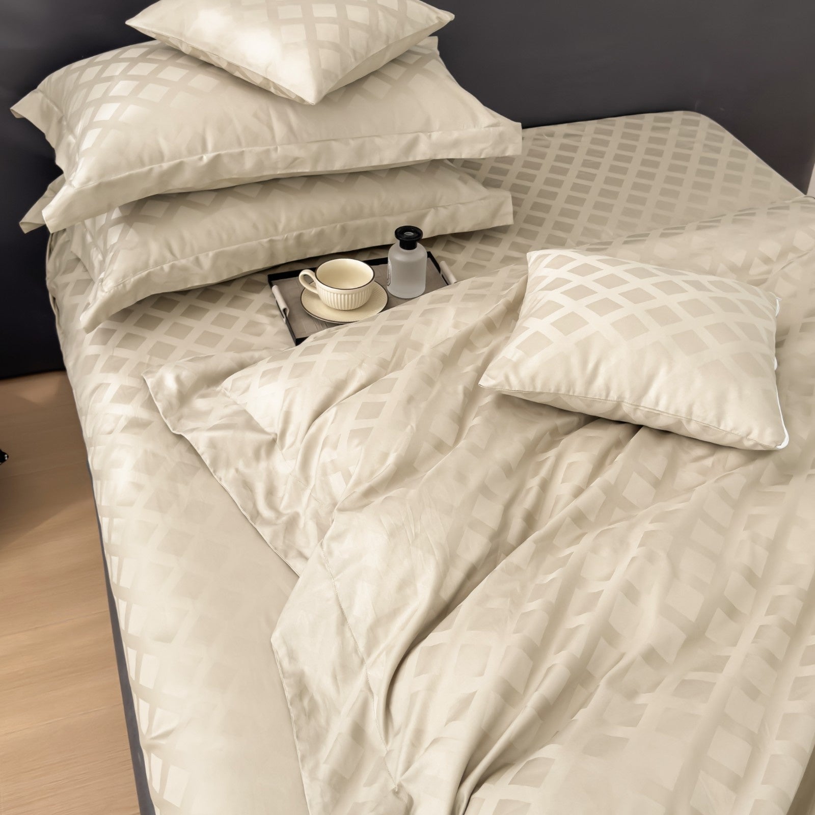HOUSSE 500 TC Italian Jacquard | Premium Bedding Set | Comfort Modern Designs & Breathable Fabric | Paris Crossroads