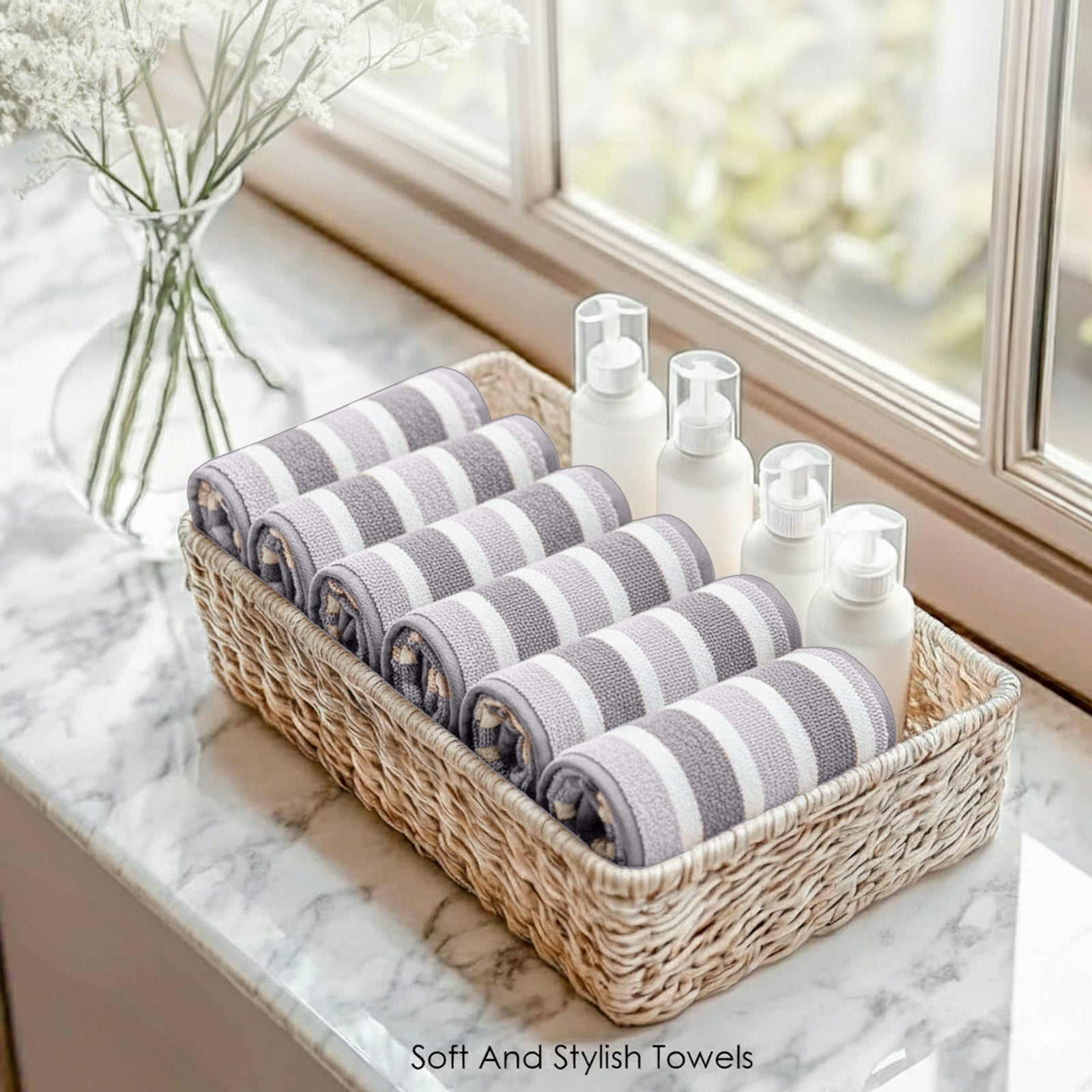 HOUSSE Premium Microfiber Face Towel | Quick Dry Towels for Women & Kids | Super Soft Plush 450 GSM | Ultra Absorbent for Home Swimming Sports & Travel