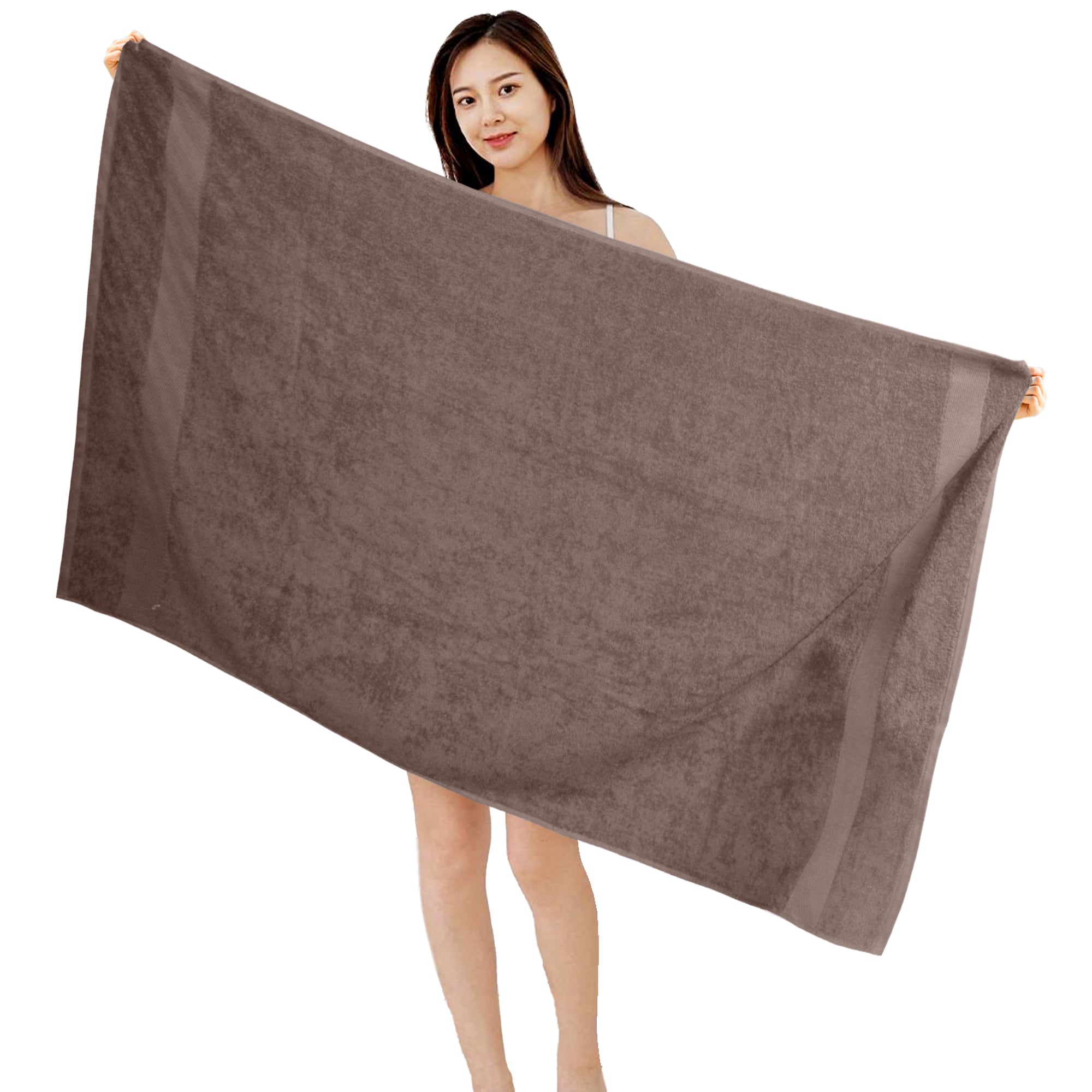 HOUSSE Alvora Cotton Bath Towels |Large Size (75 cms x 150 cms) - Quick Absorption &Faster Drying Bath Towel | 450 GSM | Cotton Towel for Men/Women | Urban Comfort